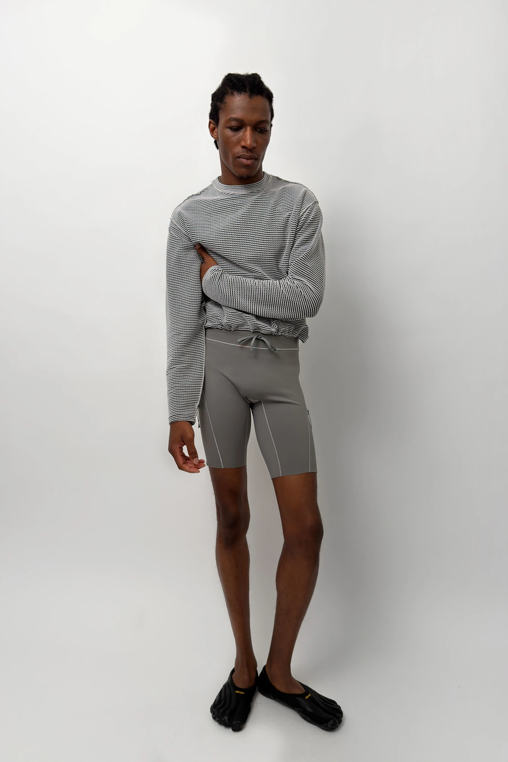 Cropped Warm Longsleeve Light Grey