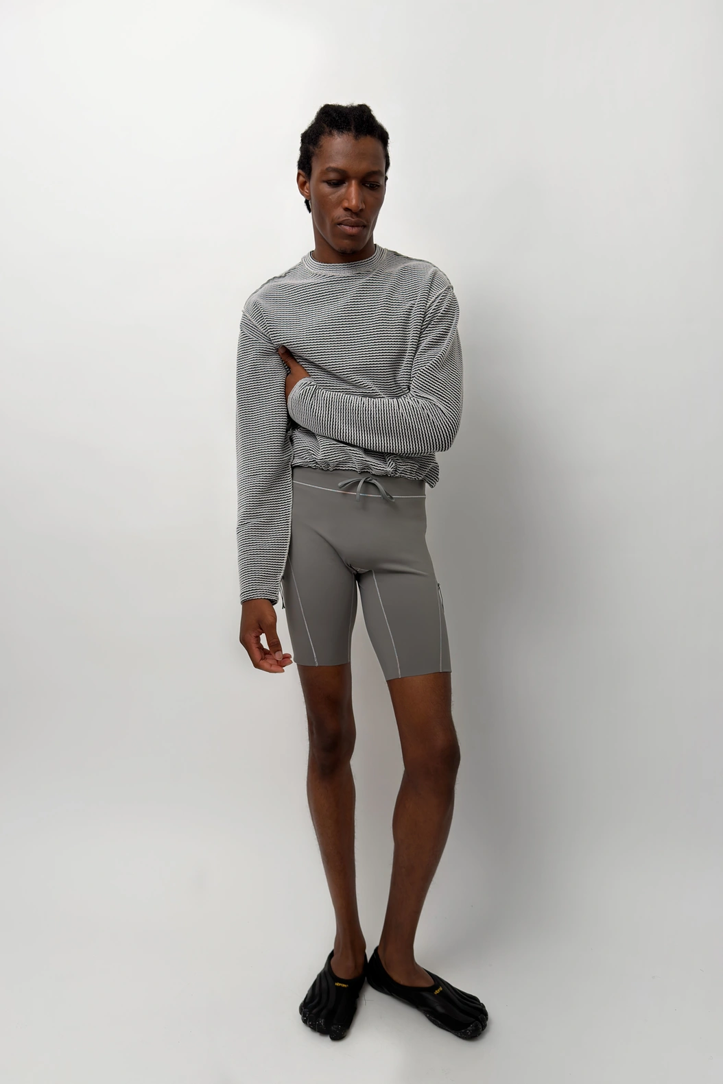 Cropped Warm Longsleeve Light Grey