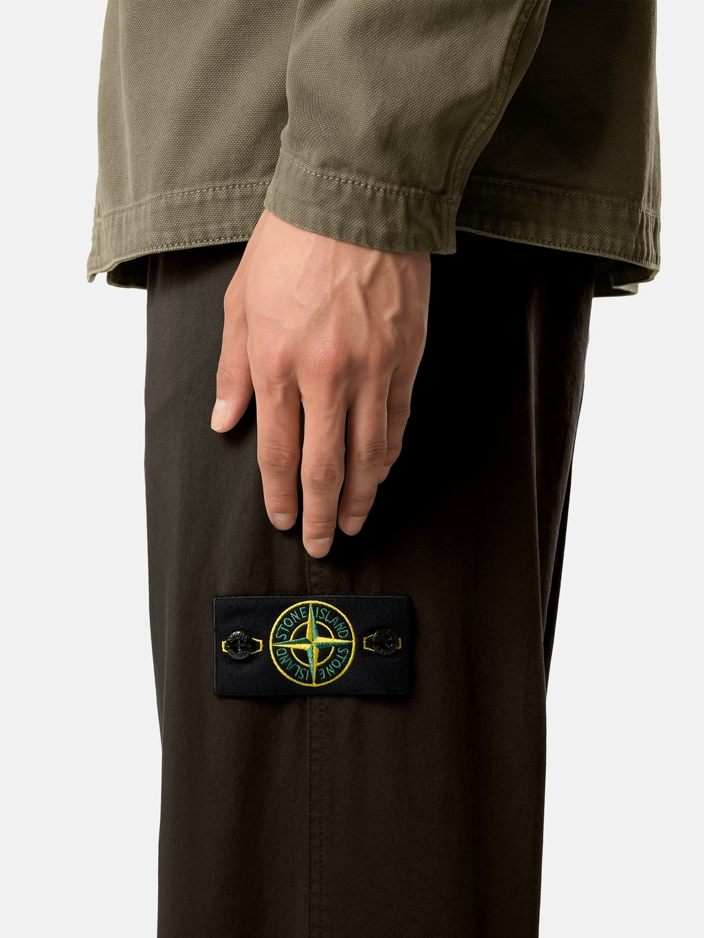 ORGANIC COTTON SATIN TROUSERS COAL GREY