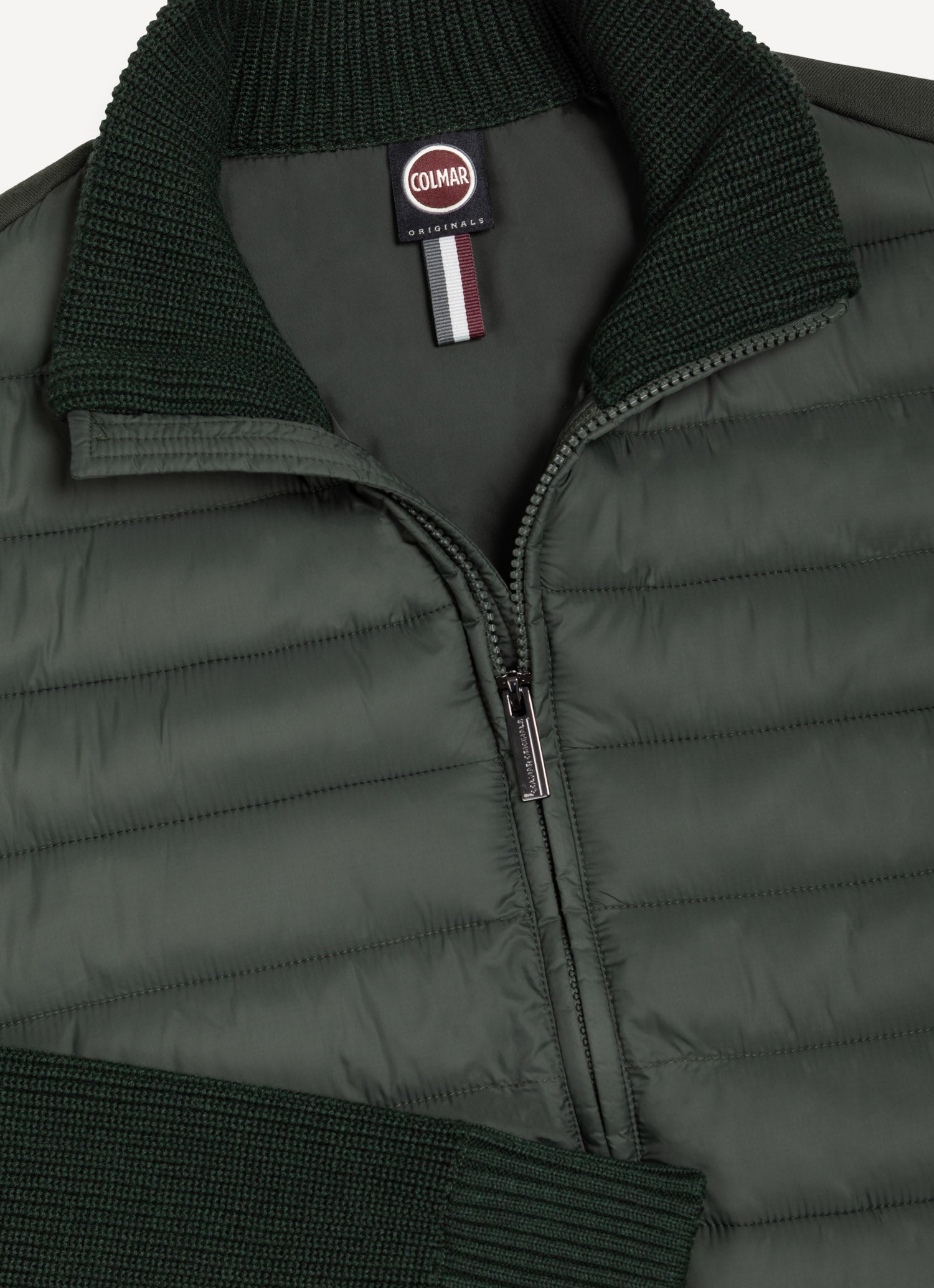 KNITTED THERMAL PADDED JACKET UNDERWOOD GREEN