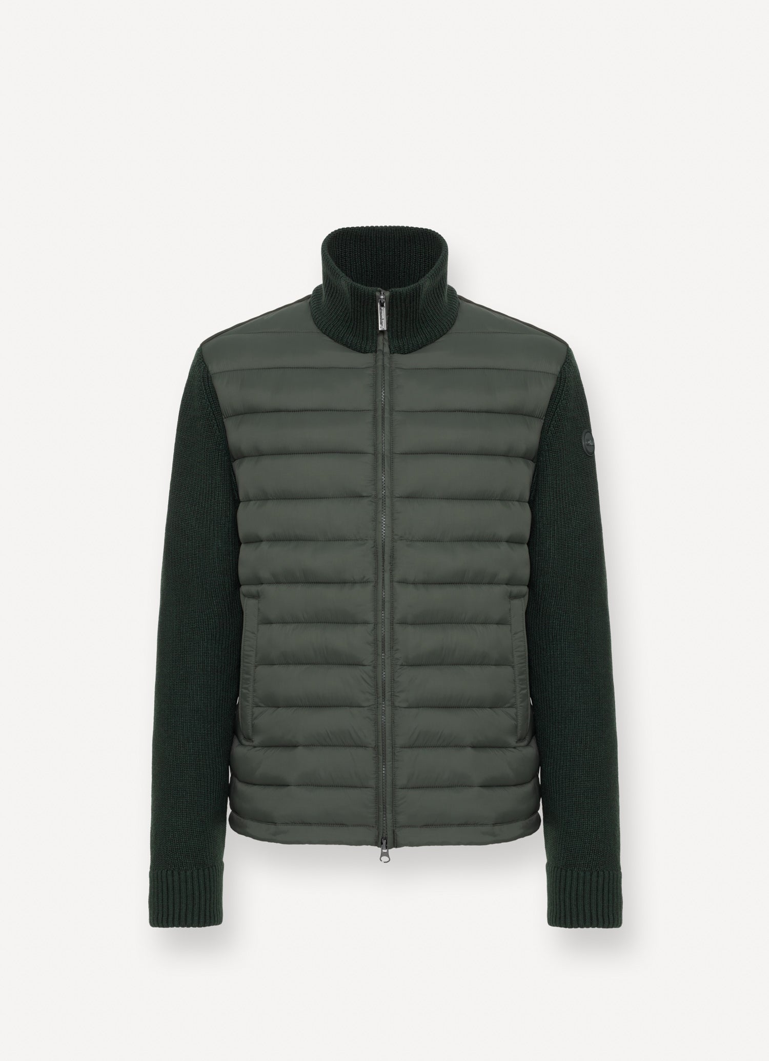 KNITTED THERMAL PADDED JACKET UNDERWOOD GREEN