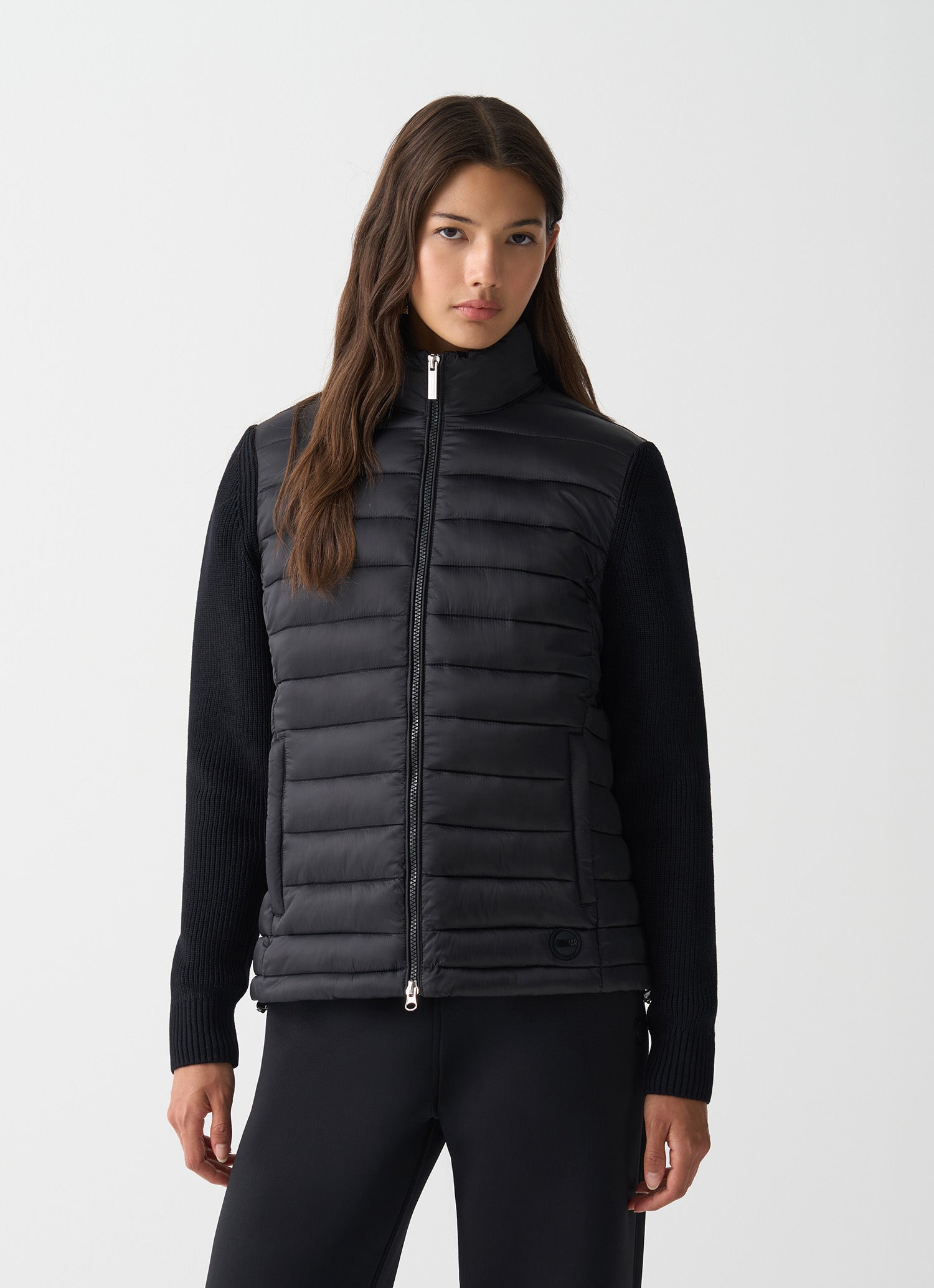 KNITTED PADDED JACKET BLACK