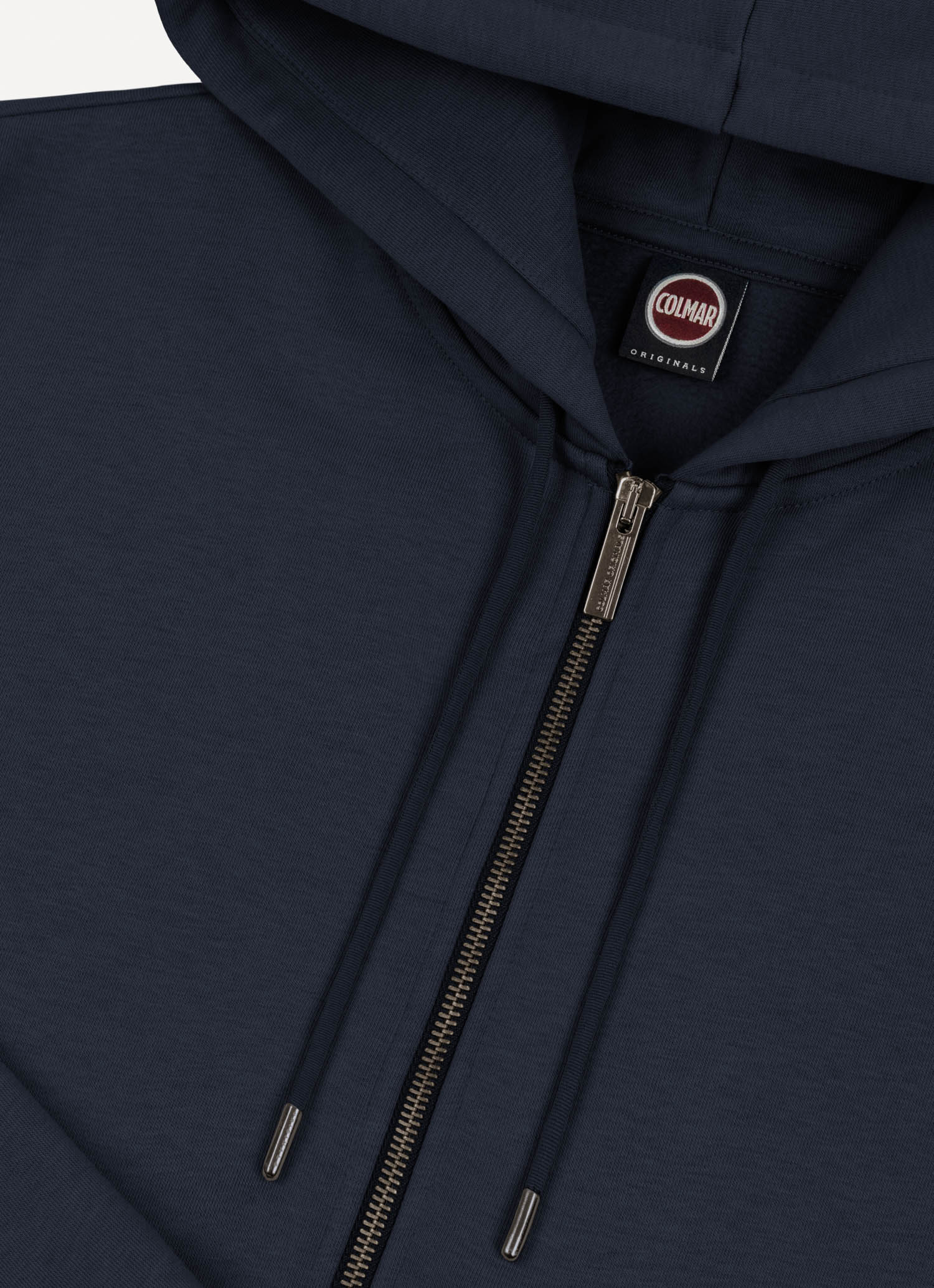 BRUSHED ZIP-HOOD SWEATSHIRT NAVY Blue