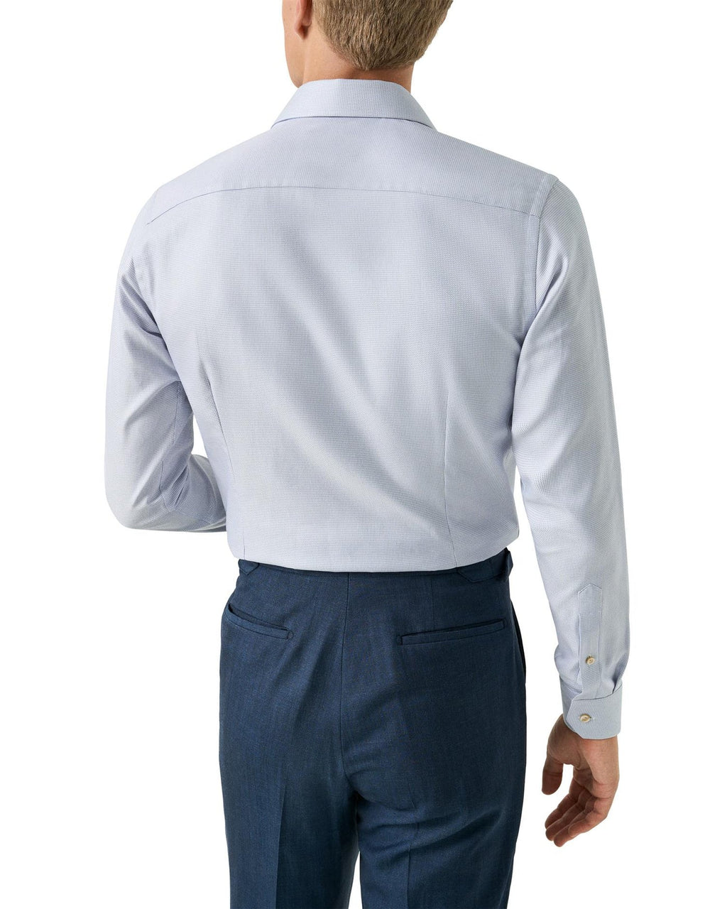 Slim Fit Semi Solid Signature Twill Shirt Light Blue