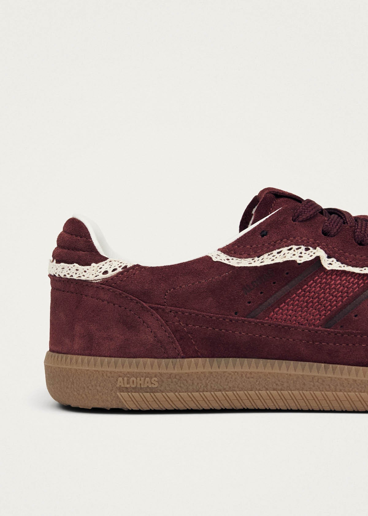 TB.490 Leather Sneakers Crochet Burgundy