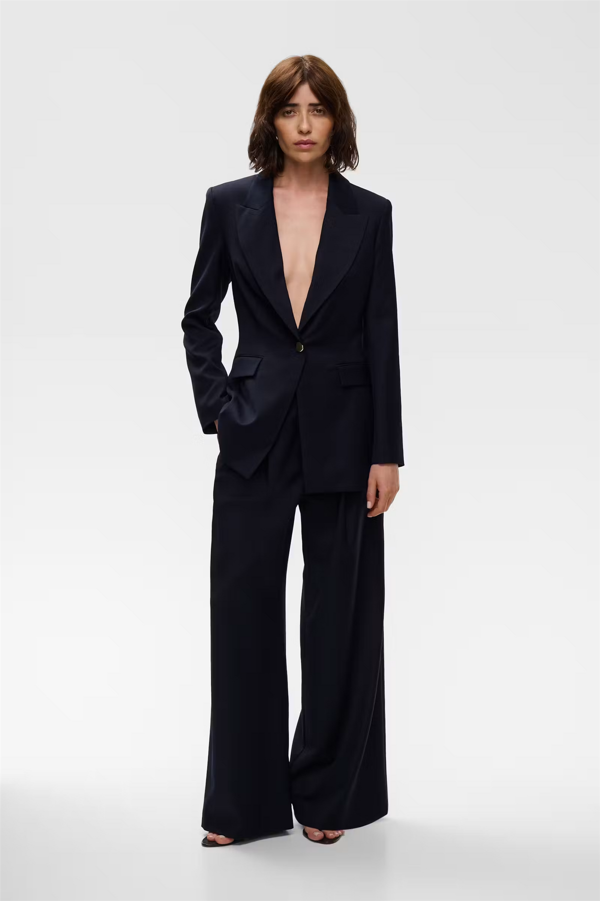 Jolanka Wool Blend Blazer Dark Navy