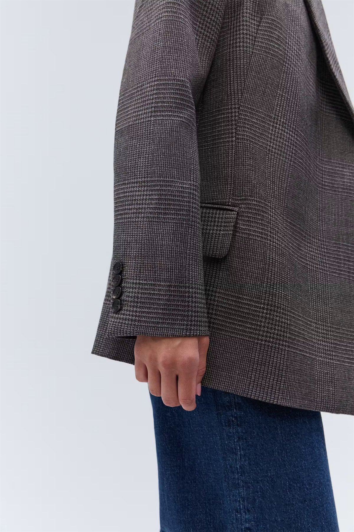 Junia Wool Blazer Cocoa Houndstooth