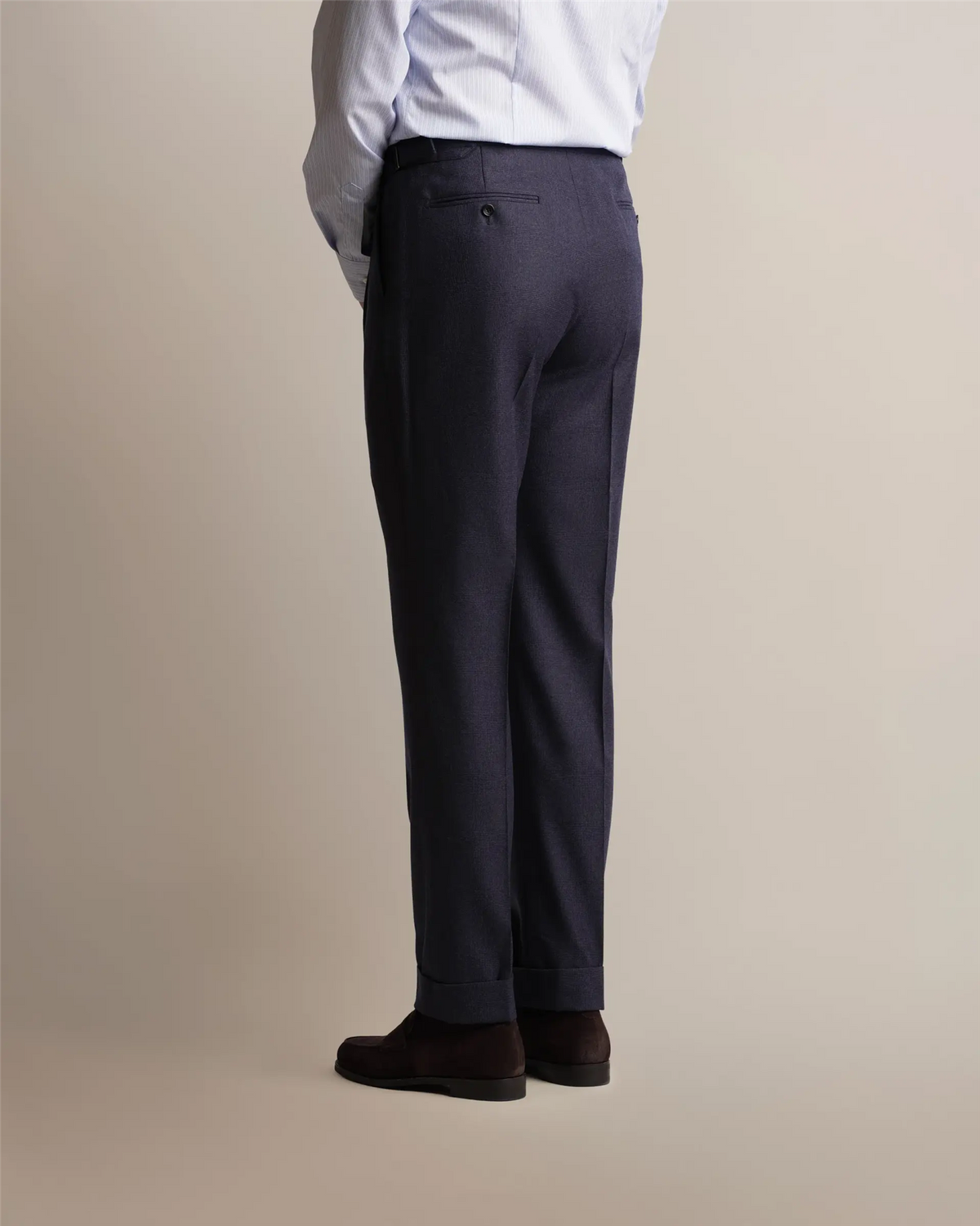 Mod 2 Flannel Glencheck Suit Navy