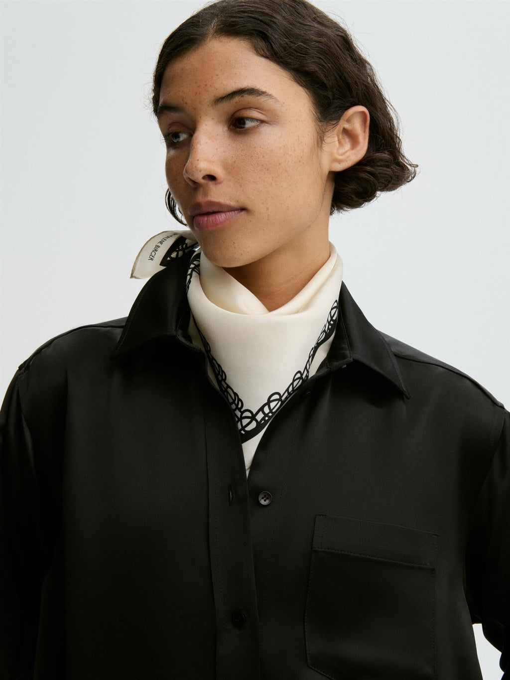 Ossa silk scarf Soft White