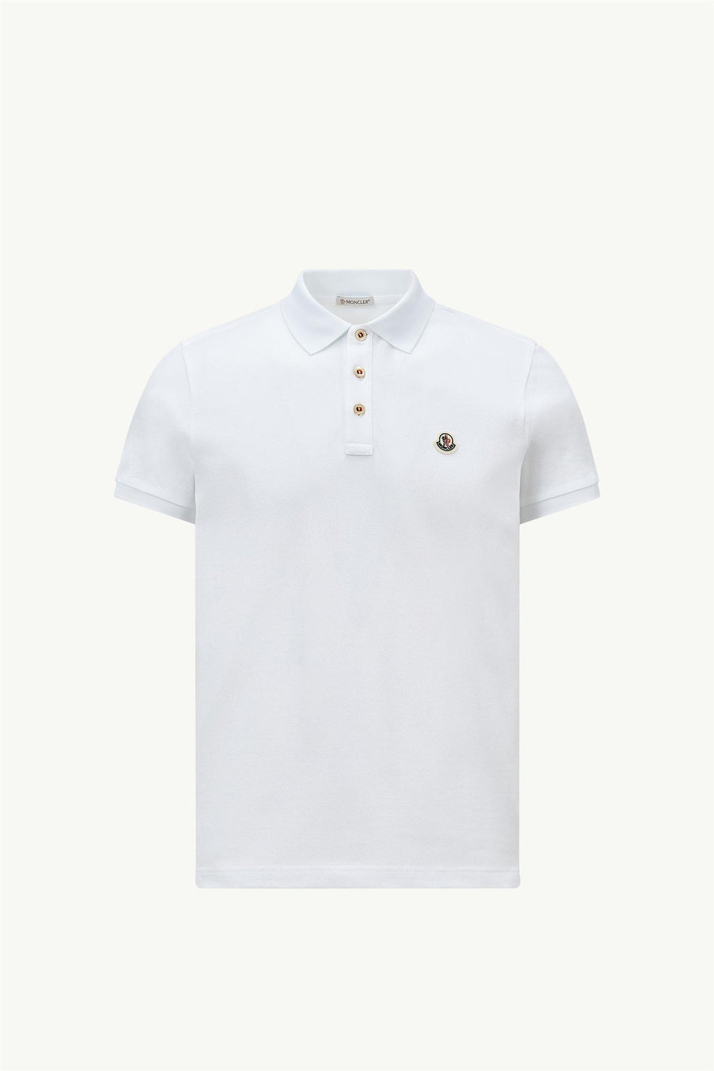 Logo Patch Cotton Polo Shirt WHITE