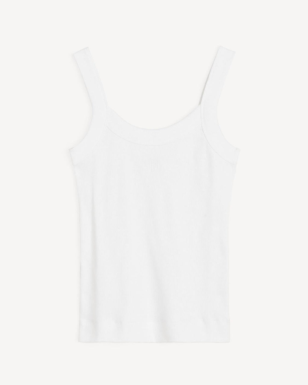 FRILLIO Ribbed Tank Top Pure White