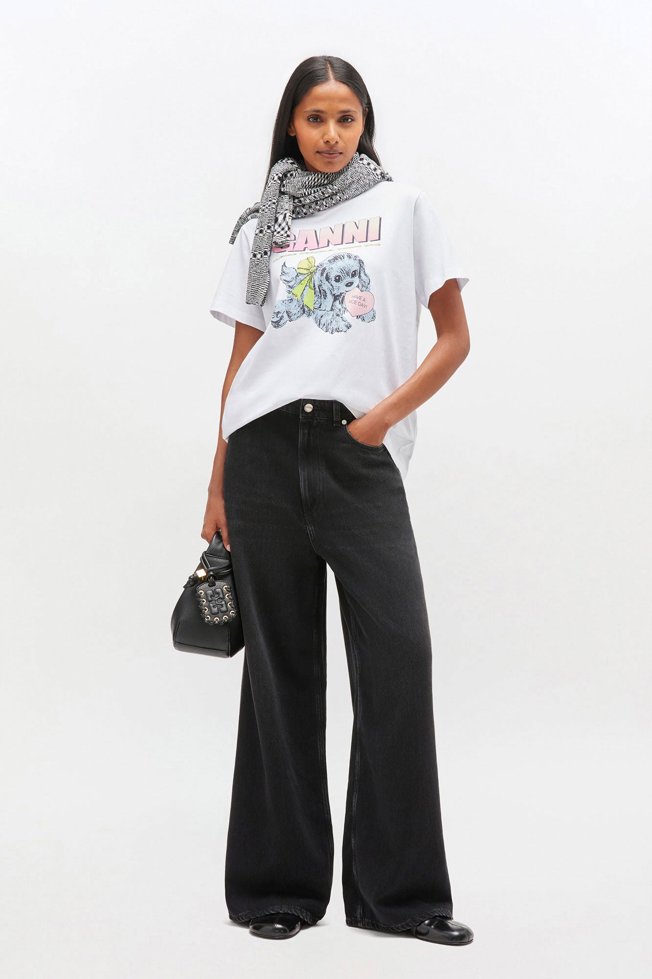 Basic Neon Puppy T-shirt Bright White