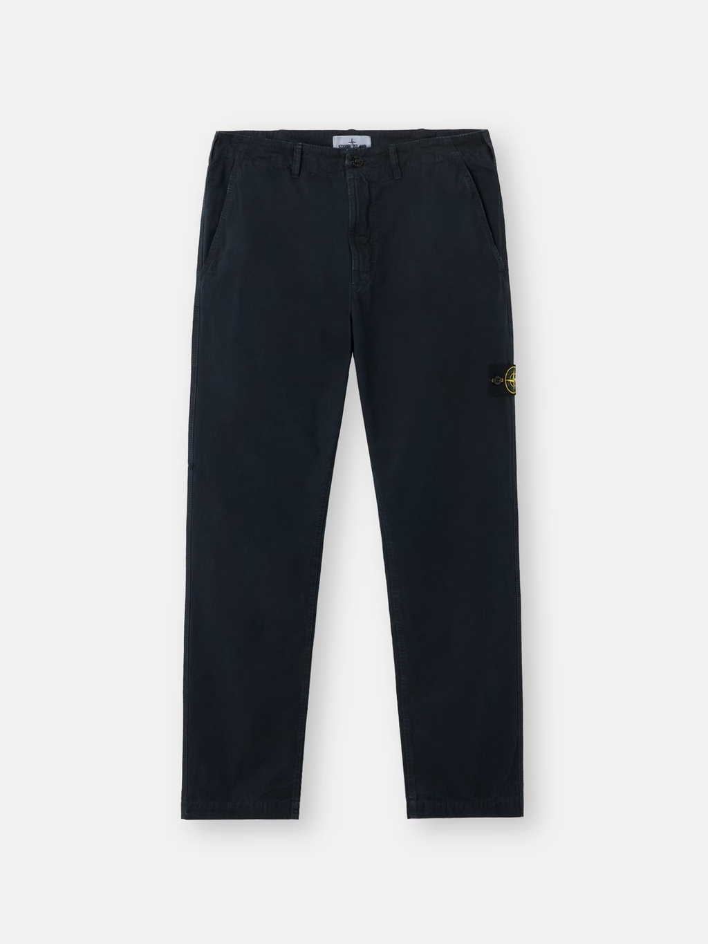 BRUSHED ORGANIC COTTON CANVAS TROUSERS 'OLD' EFFECT NAVY BLUE