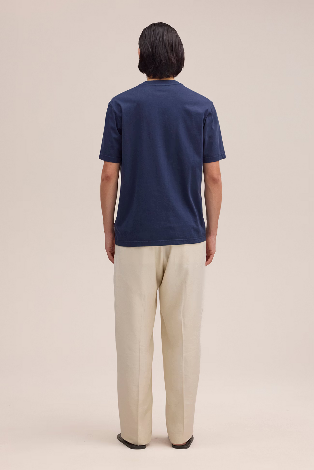Adam Casual logo Pima T-shirt 3209 Navy Blue