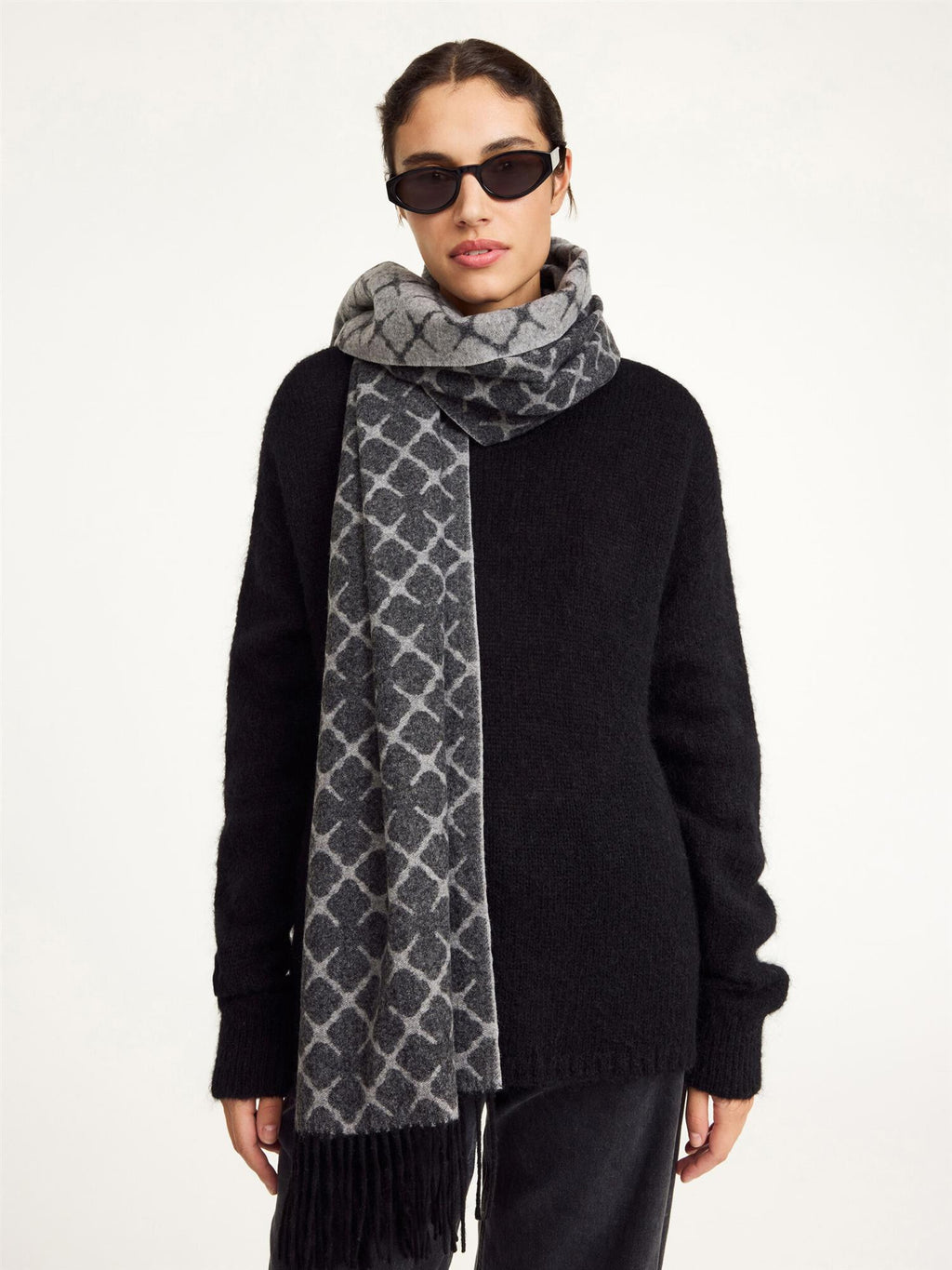 ORTEGA Cashmere Blend Scarf LIGHT GREY MELANGE