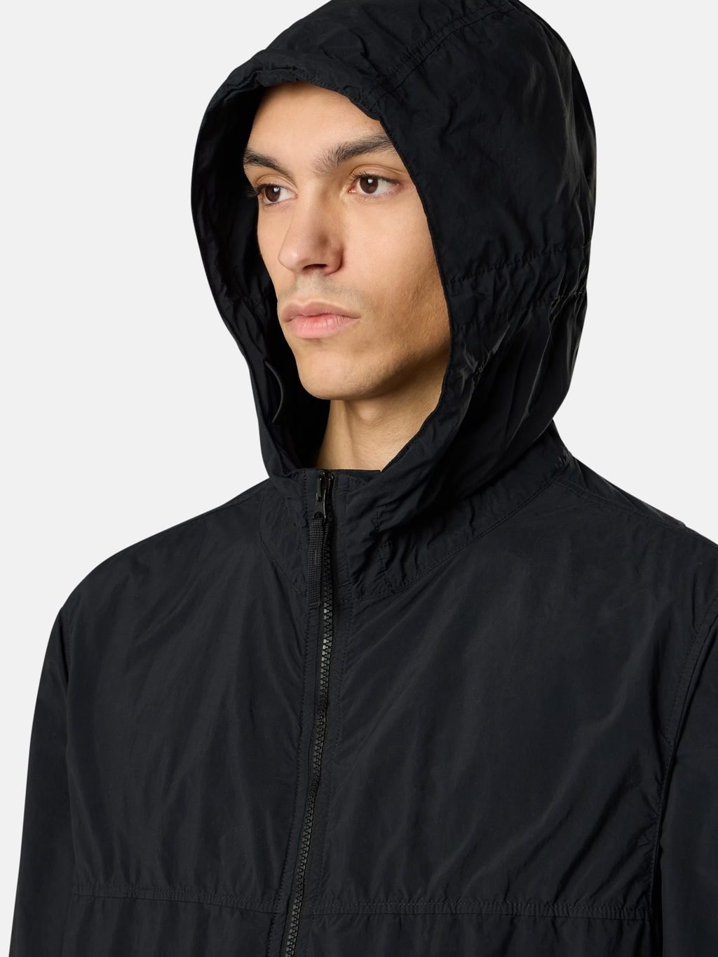 NYLON SMERIGLIATO-TC PARKA JACKET BLACK