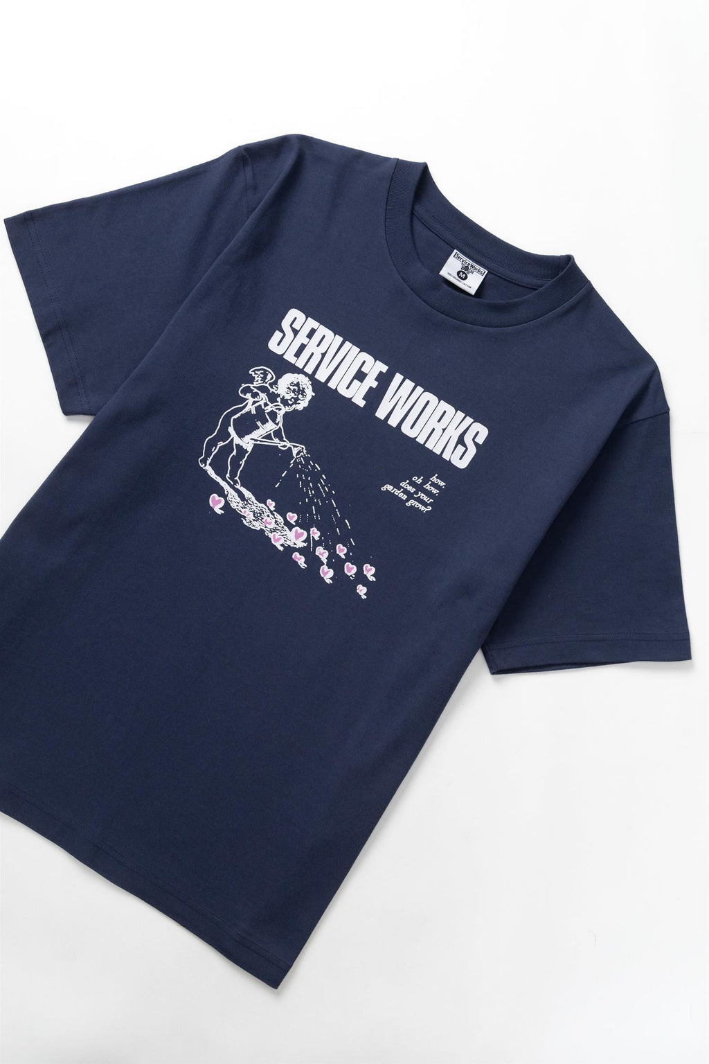Garden Front Print T-shirt Navy