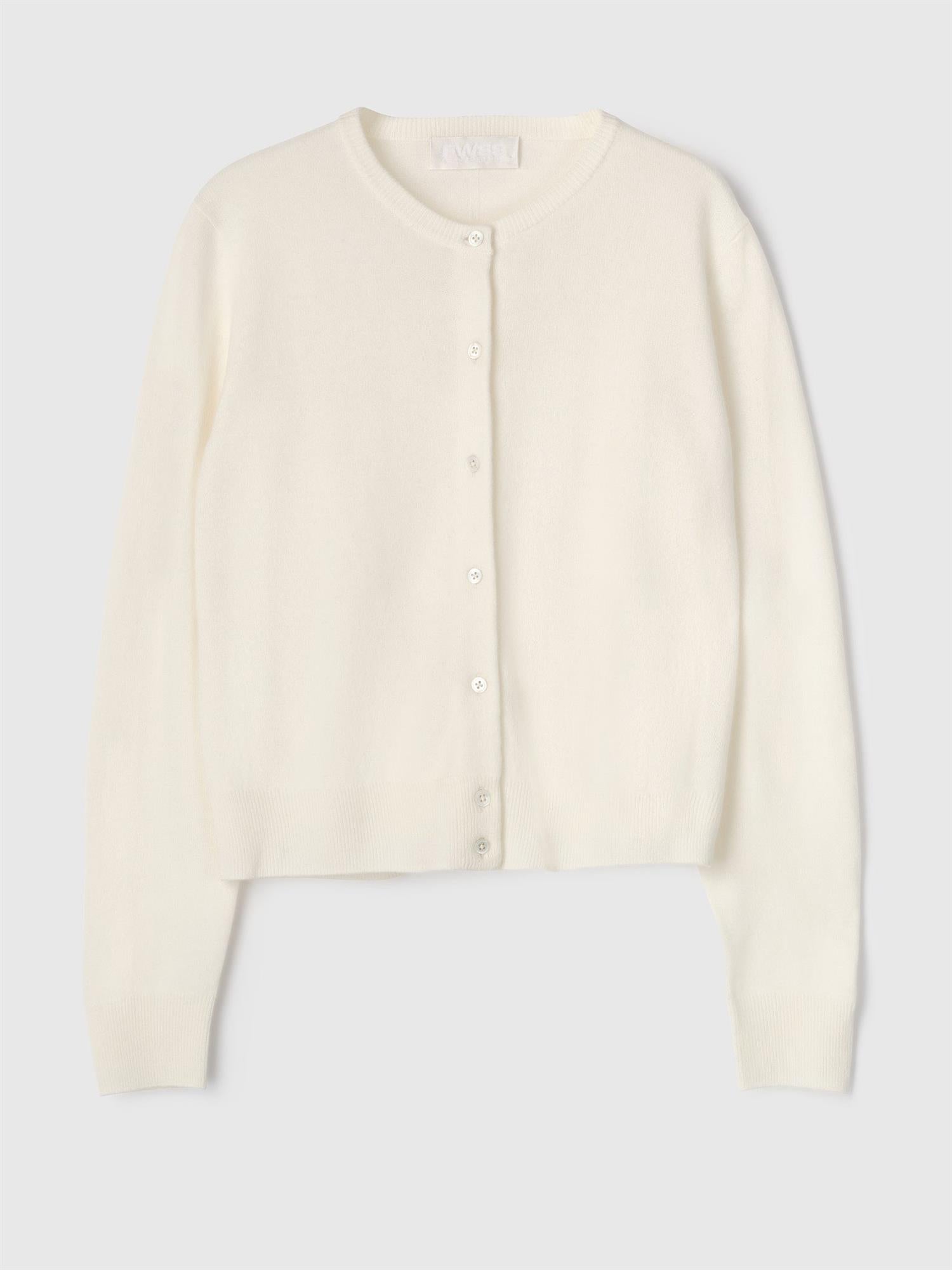 Classic Wool Cardigan Macadamia