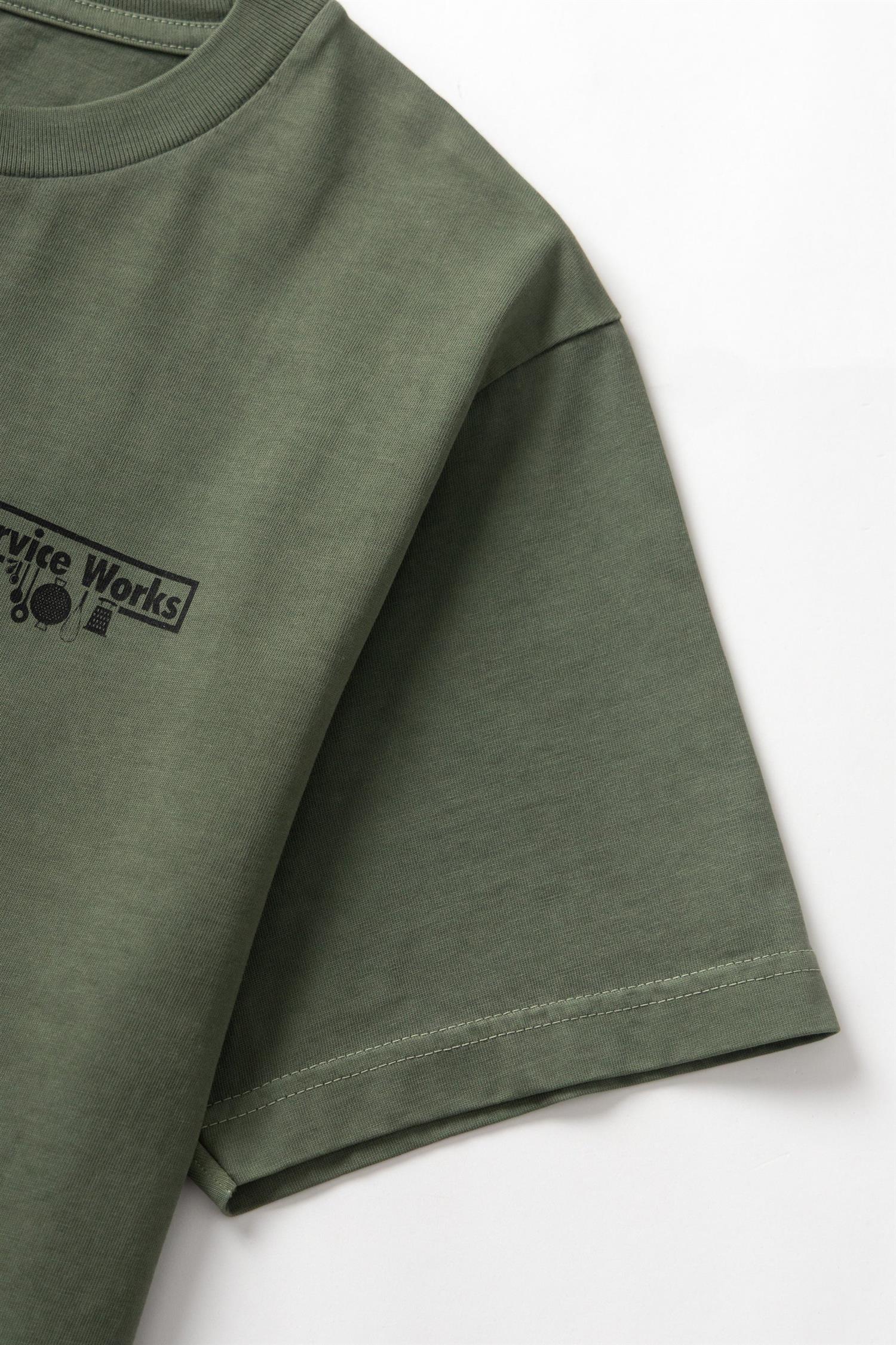 Pigment Dyed Trademark T-shirt Olive