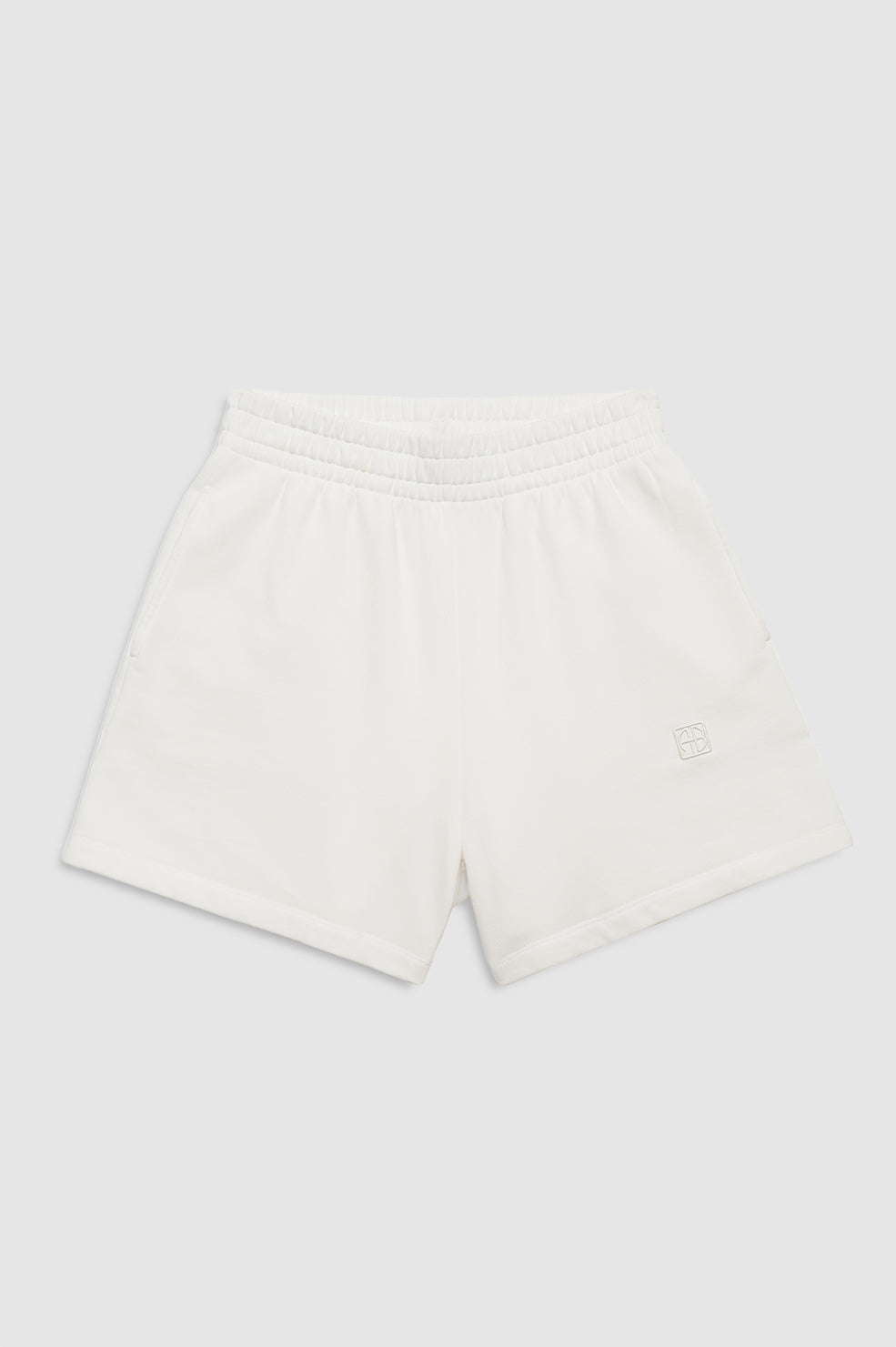 KAM MONOGRAM SHORTS OFF WHITE