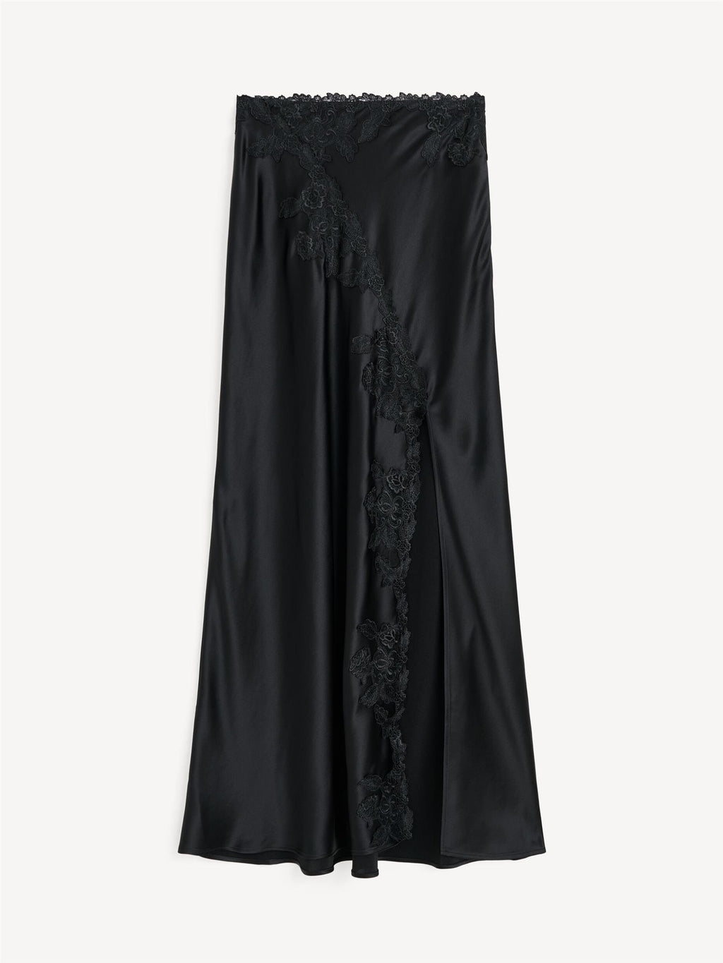 ERIKA VISCOSE MAXI SKIRT Black