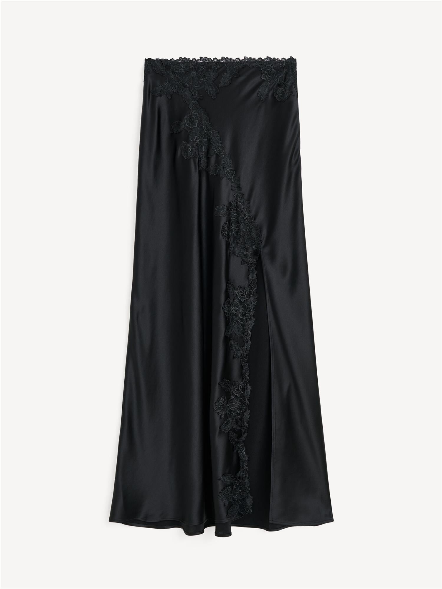 ERIKA VISCOSE MAXI SKIRT Black