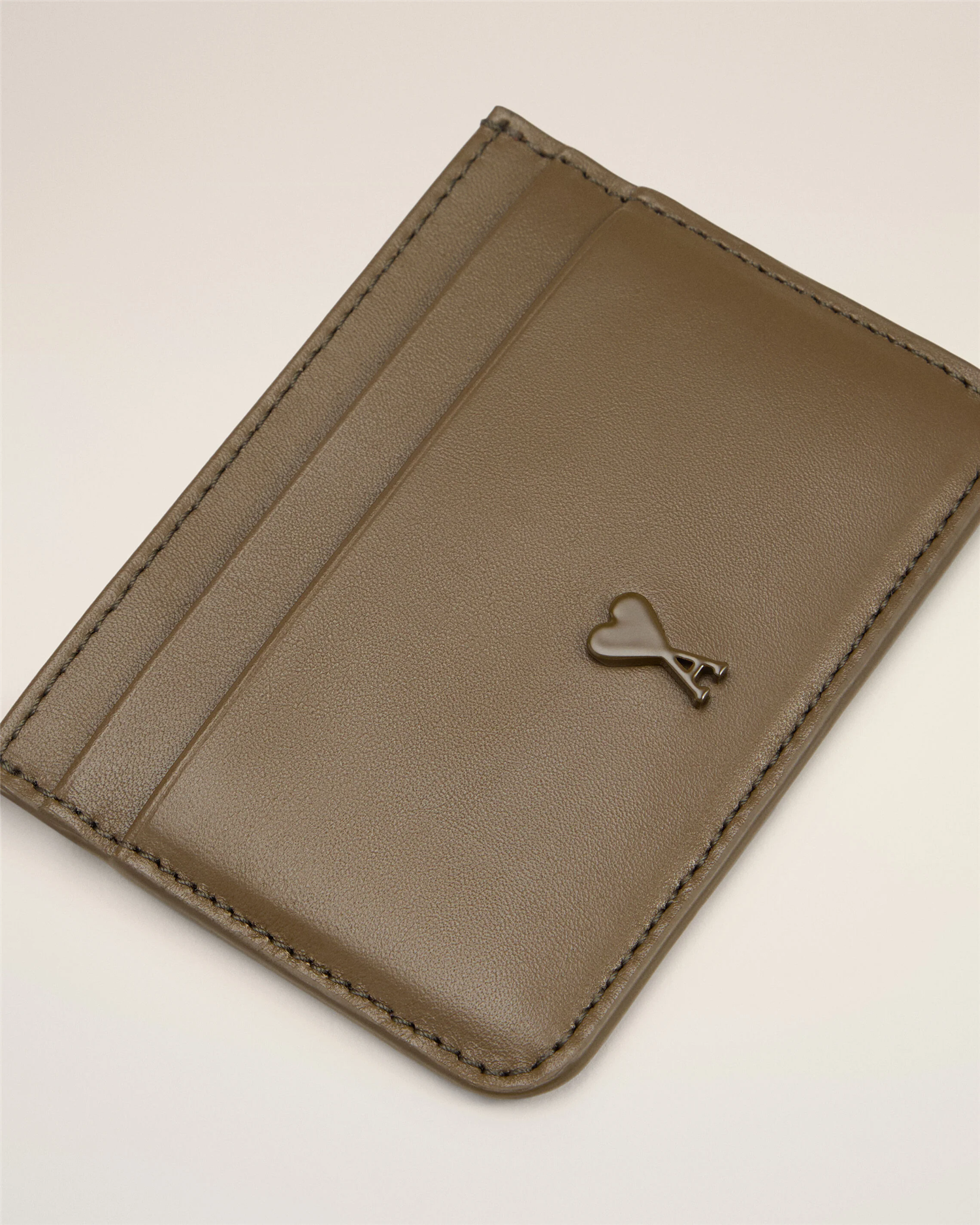 AMI DE COEUR LEATHER CARD HOLDER BRONZE