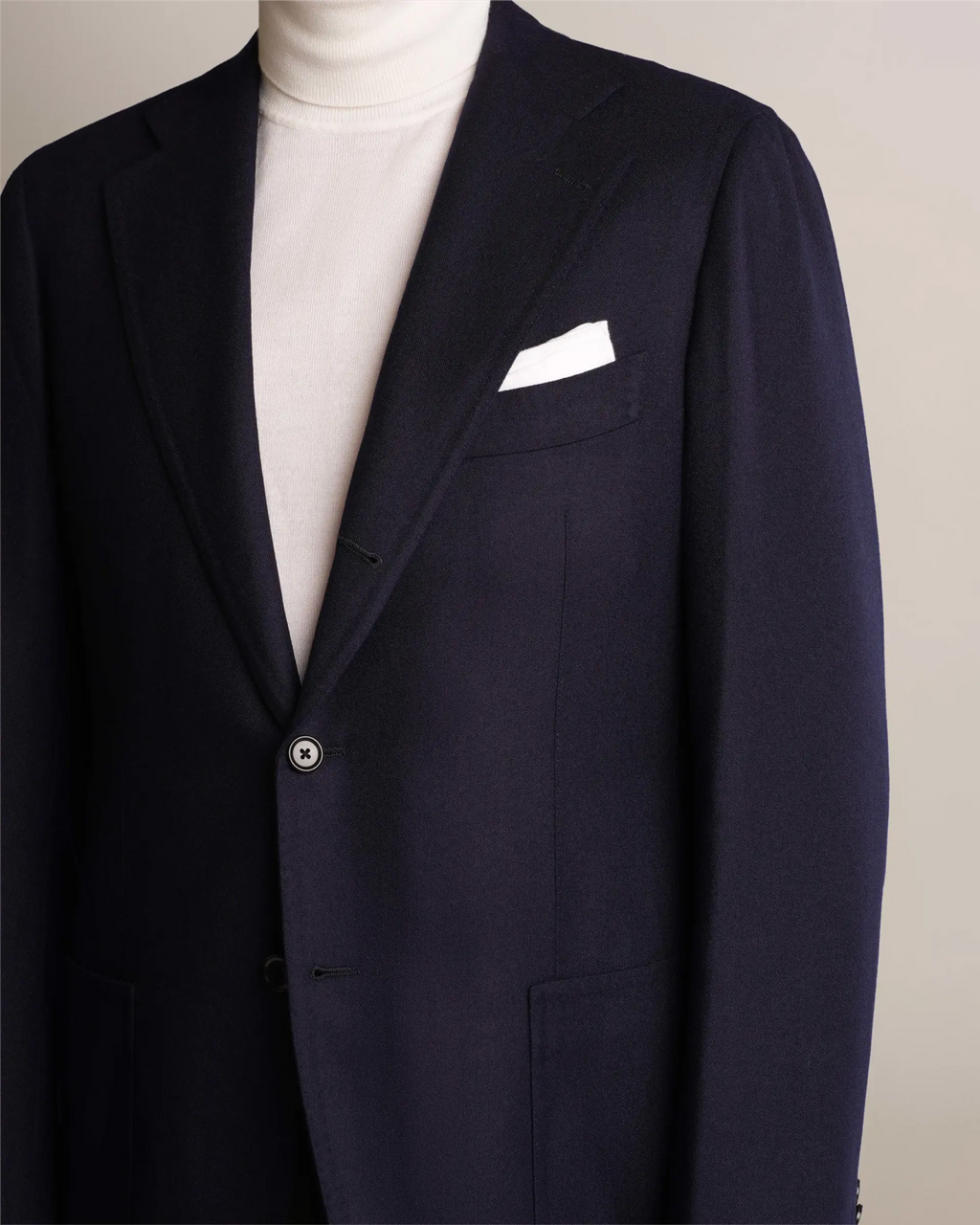 Mod 2 Woollen Hopsack Blazer Navy