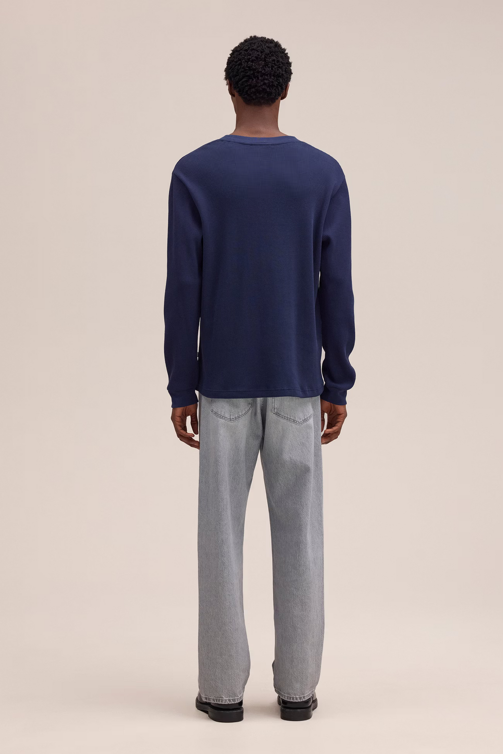 Jett Waffle knit Longsleeve 30035 Navy Blue