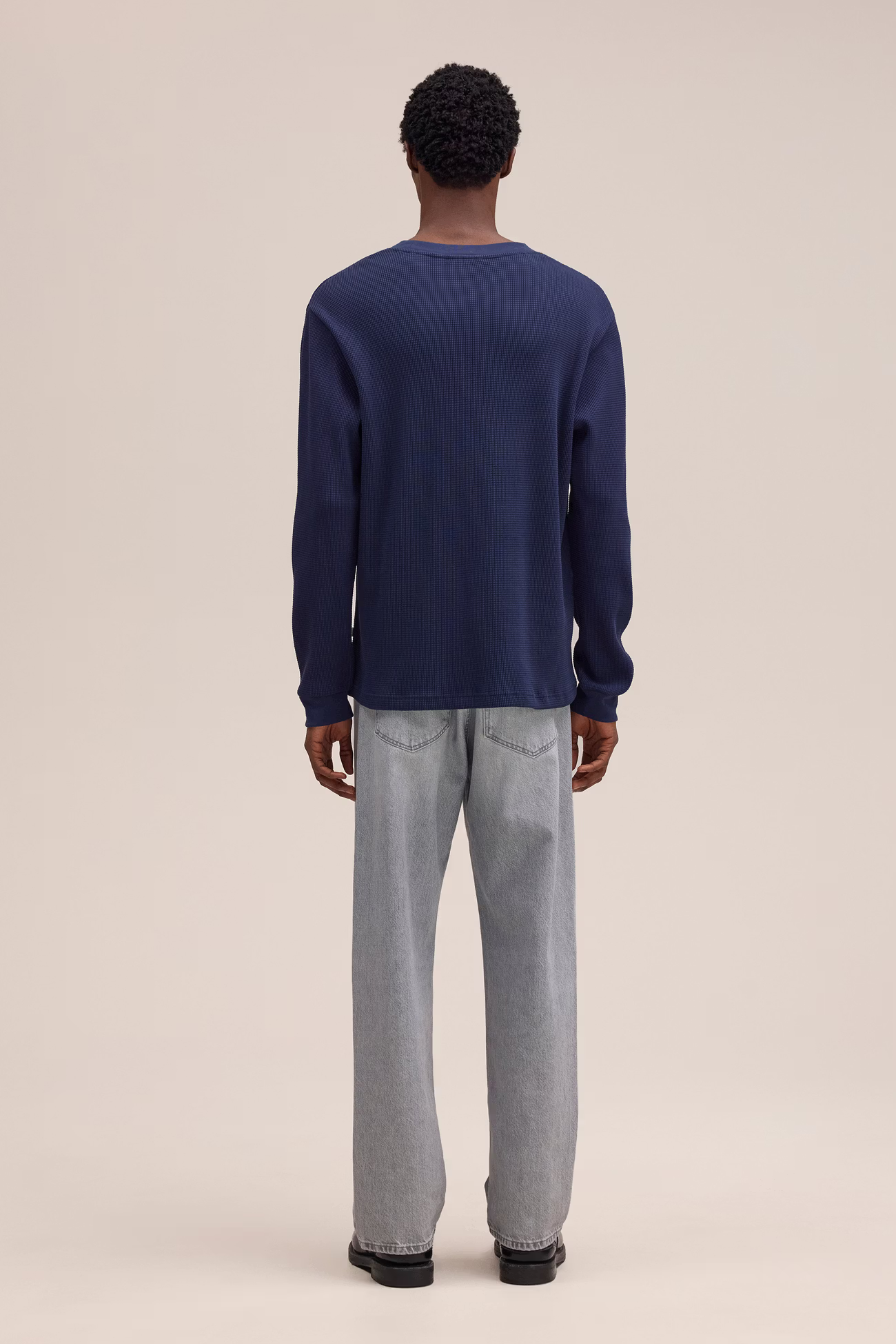 Jett Waffle knit Longsleeve 30035 Navy Blue