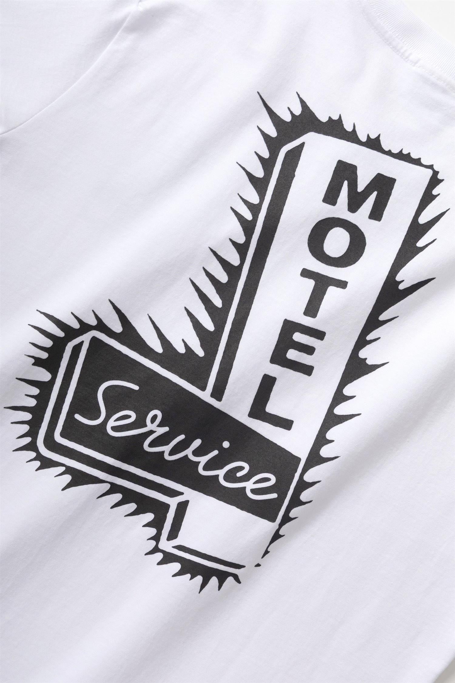 Motel Chest and Back Print T-shirt White