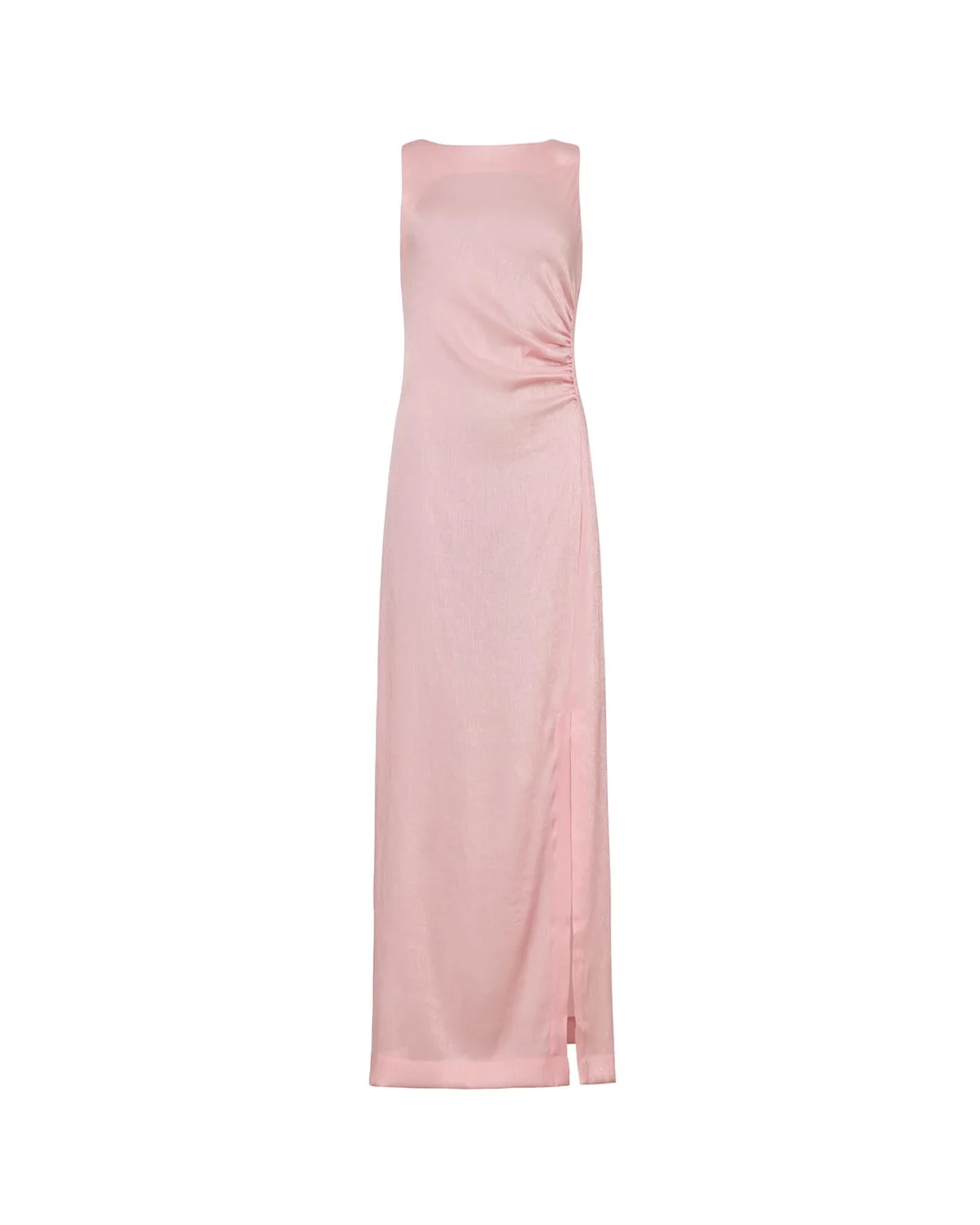 Shiny Sleeveless Dress Dusty Pink
