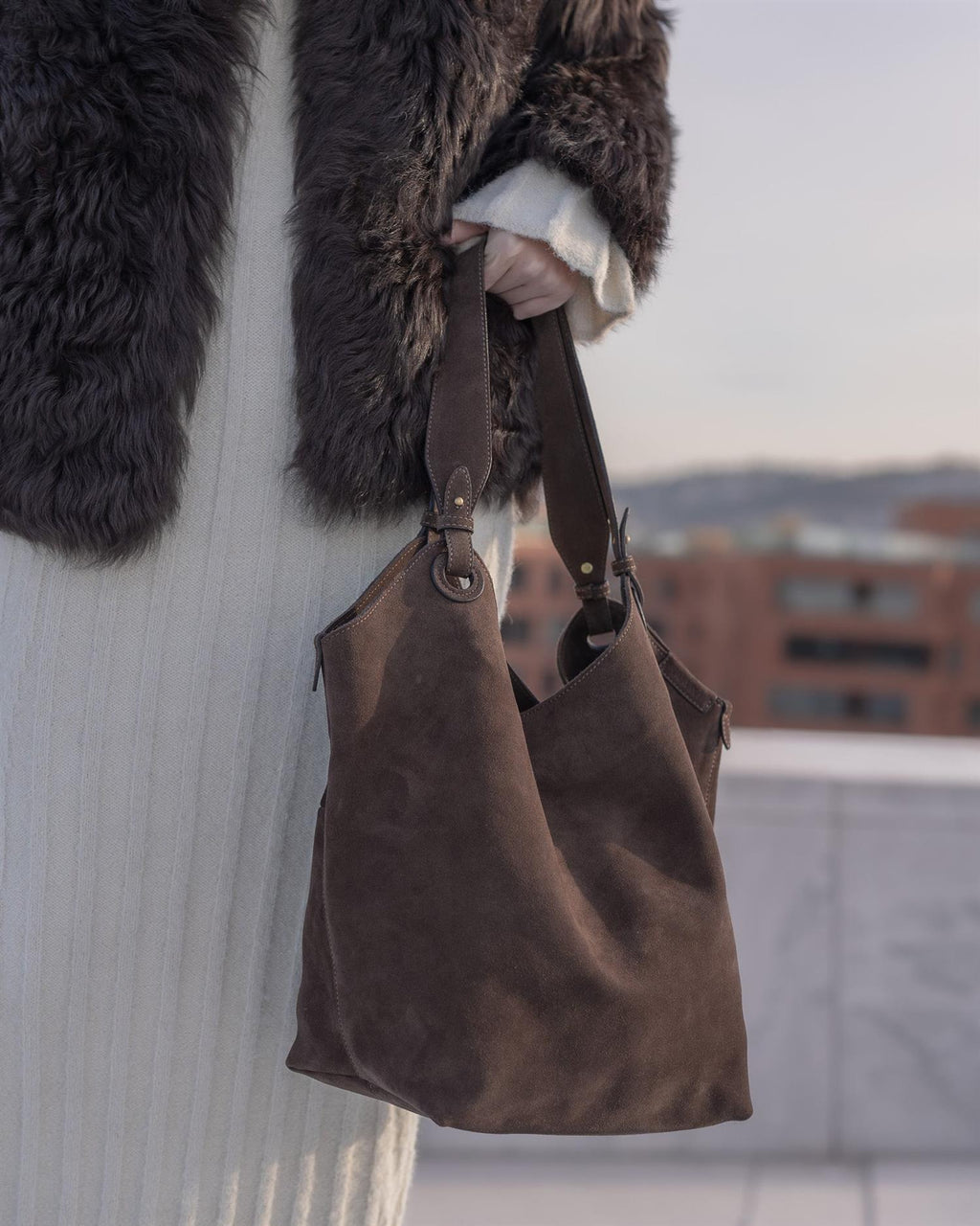 SOHO Suede Shoulder Bag Rusty