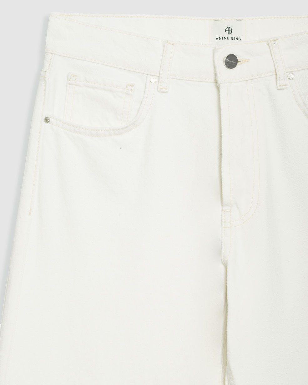 HUGH RELAXED WIDE JEANS IVORY