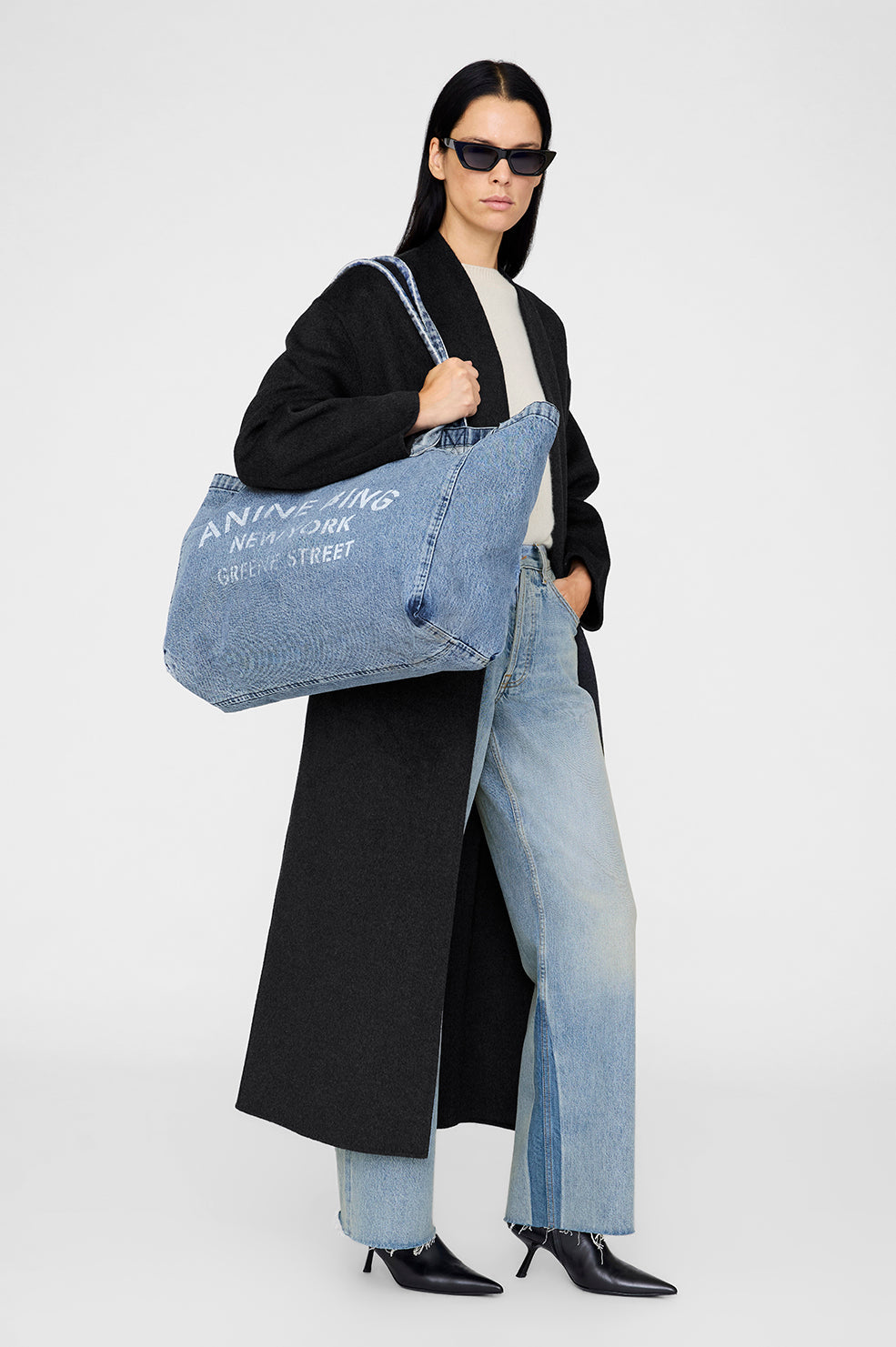 LEO DENIM TOTE SHADOW BLUE