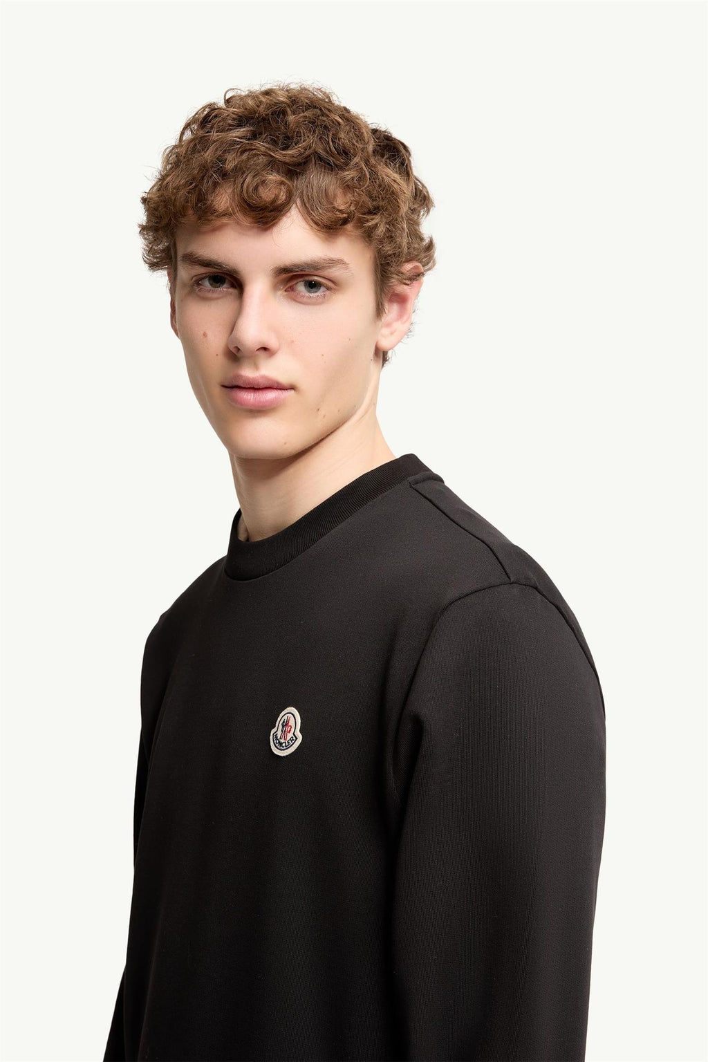 Logo Patch Cotton Sweatshirt BLACK