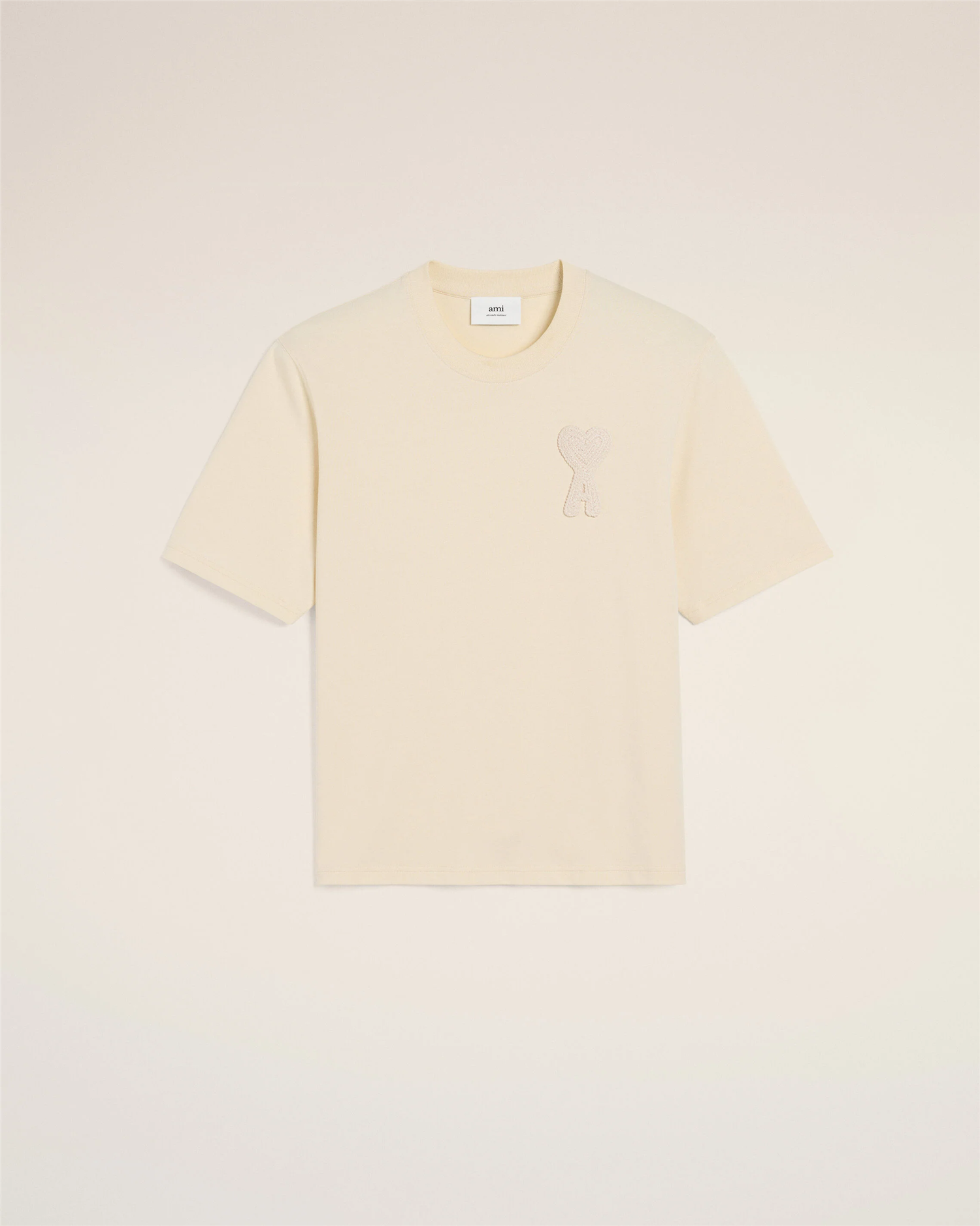 AMI DE COEUR LOGO PATCH T-SHIRT WHITE CREAM