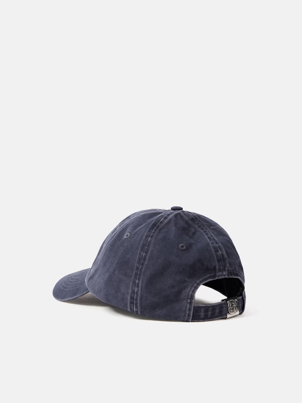 BRUSHED COTTON GABARDINE BASEBALL CAP BLUE GREY