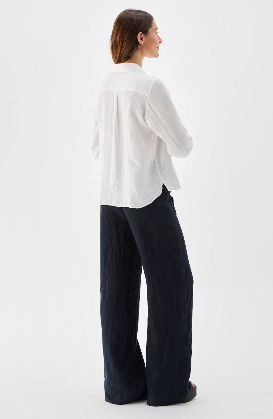 NENNE Linen Shirt White