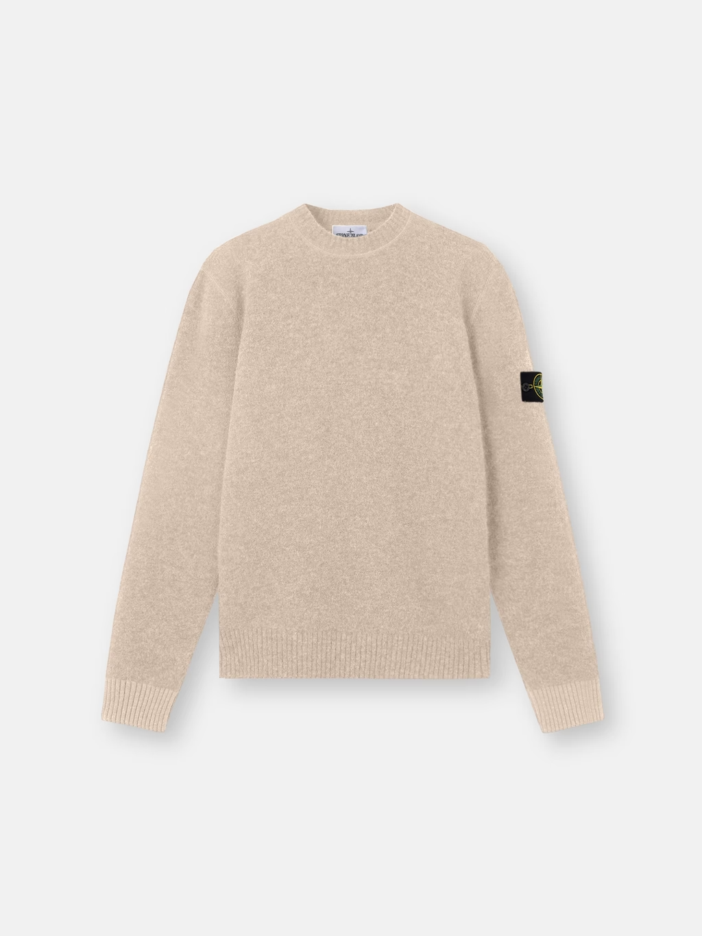 BABY ALPACA BLEND SWEATER MELANGE BISCUIT