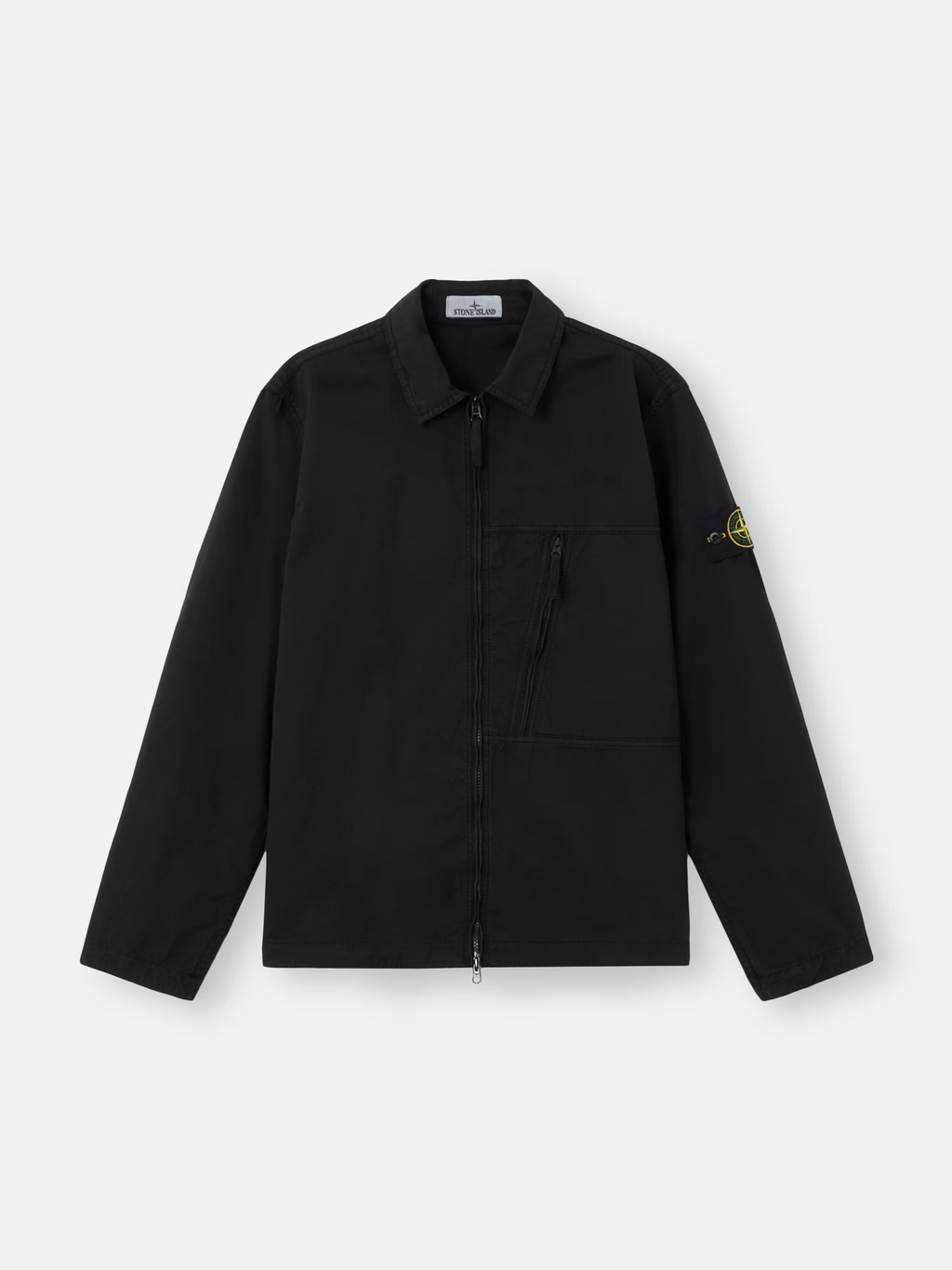 SUPIMA® COTTON TWILL OVERSHIRT BLACK