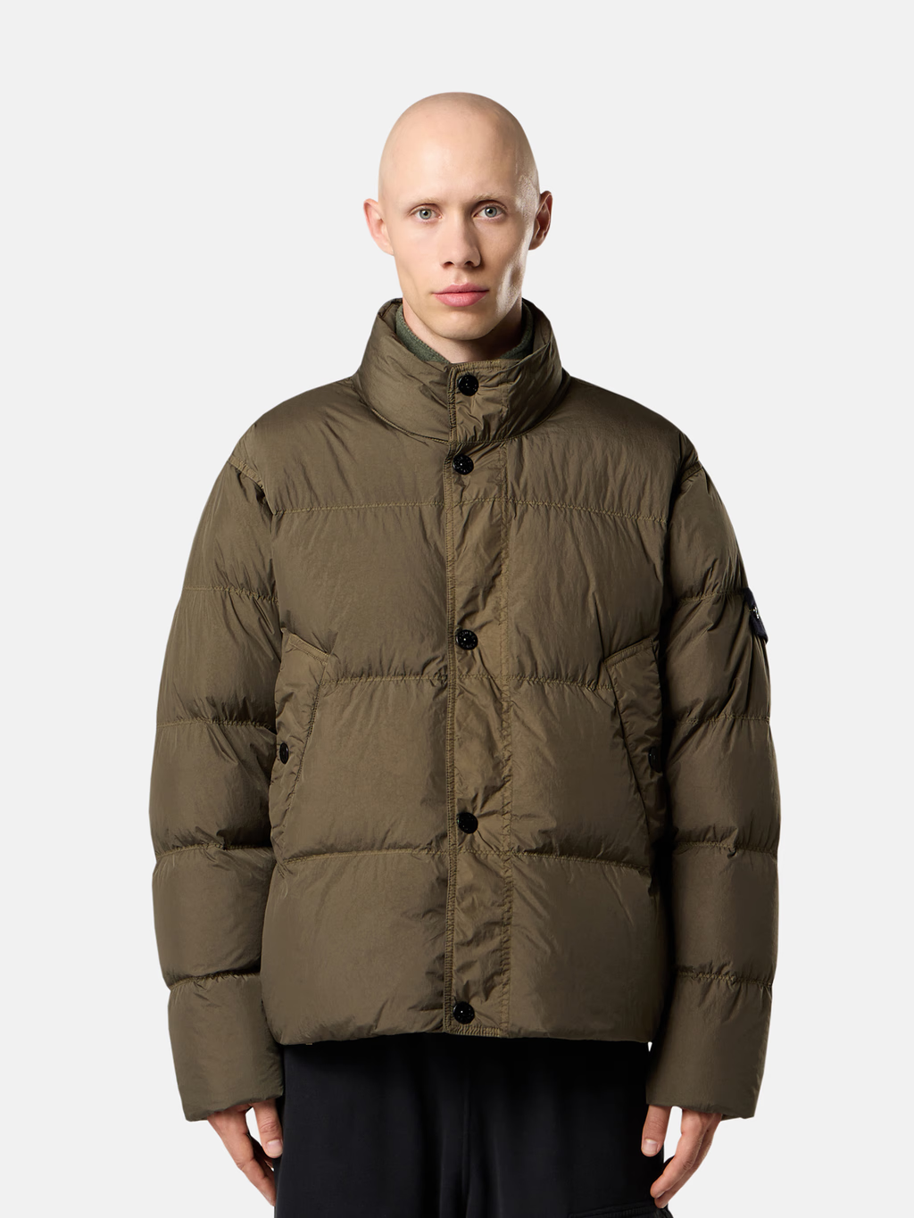 CRINKLE REPS GARMENT DYED DOWN JACKET Military Green