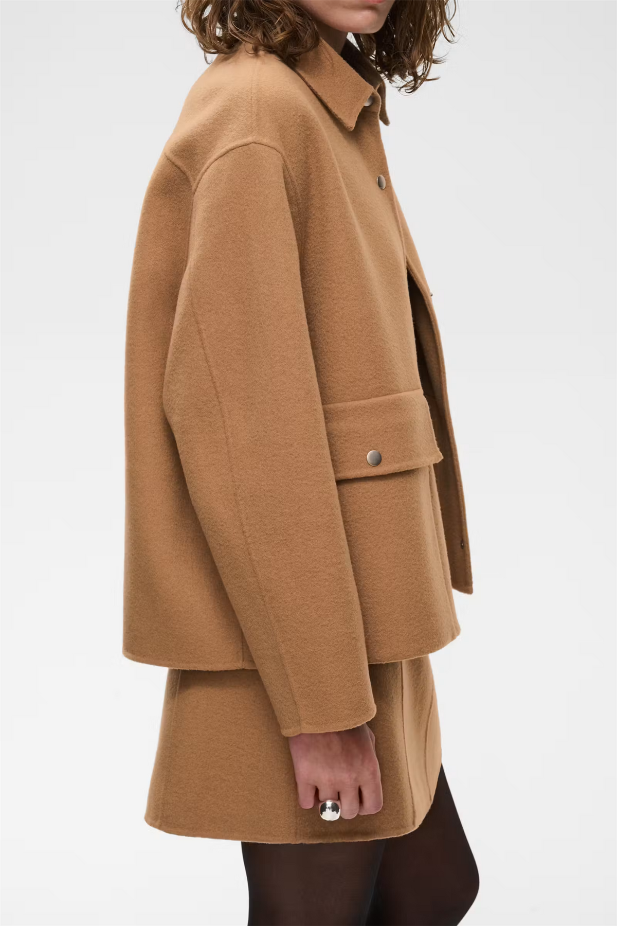 Jocasta Wool Blend Jacket Dark Camel