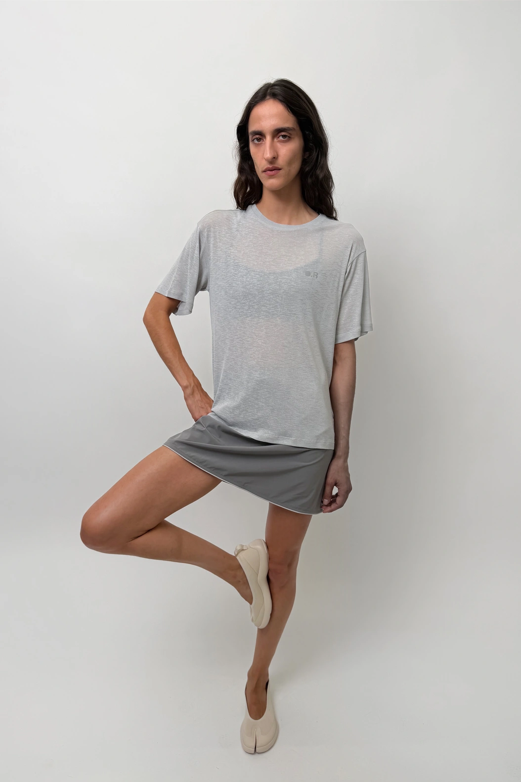 Textured T-shirt Grey