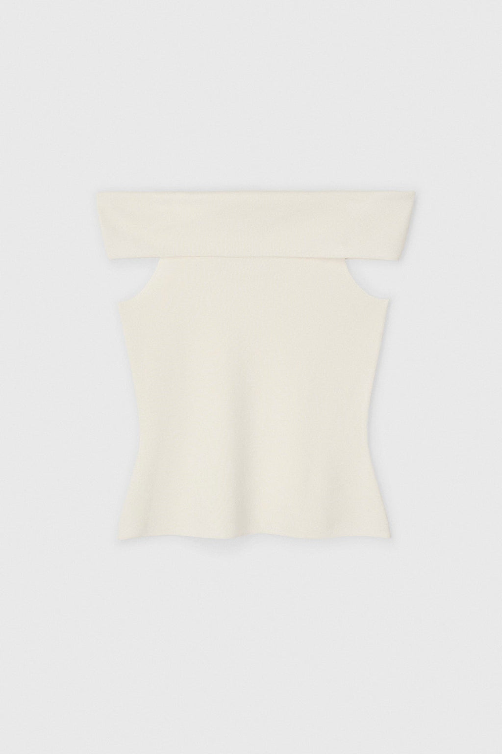 Compact Knit Off Shoulder Top Macadamia