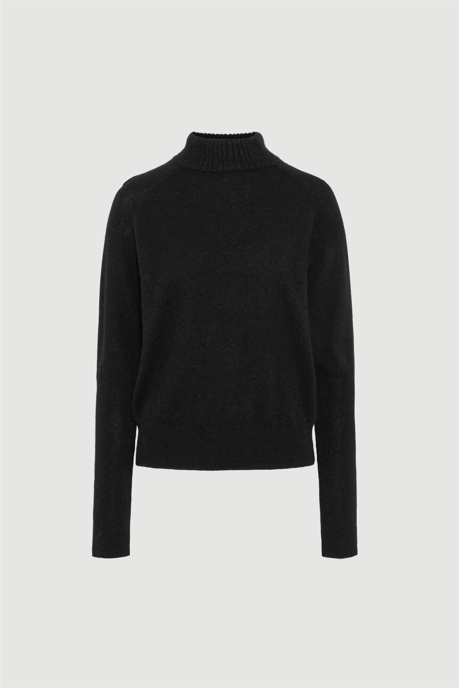 Vienna Knitted Cashmere Turtleneck Black