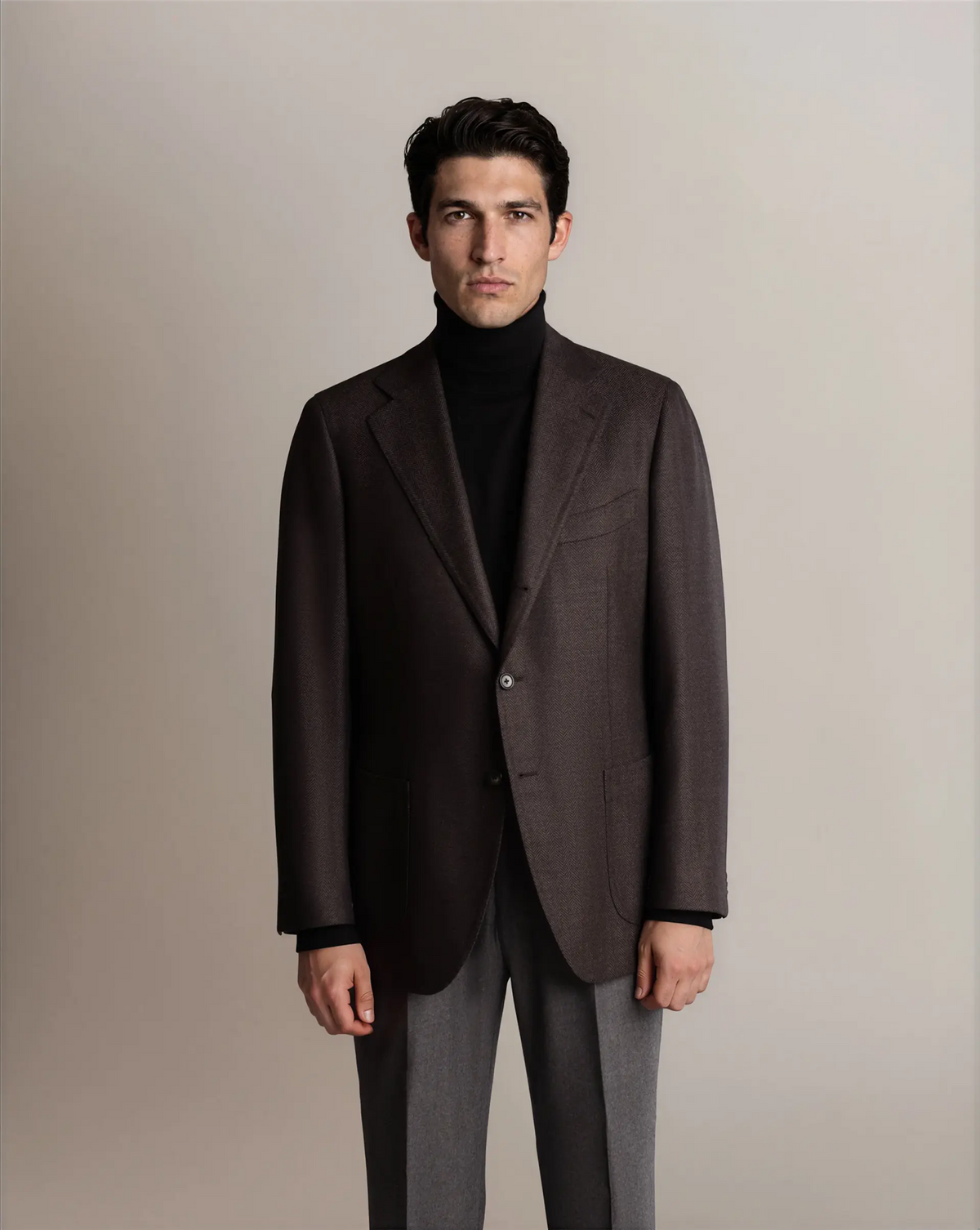 Mod 2 Herringbone Blazer Brown