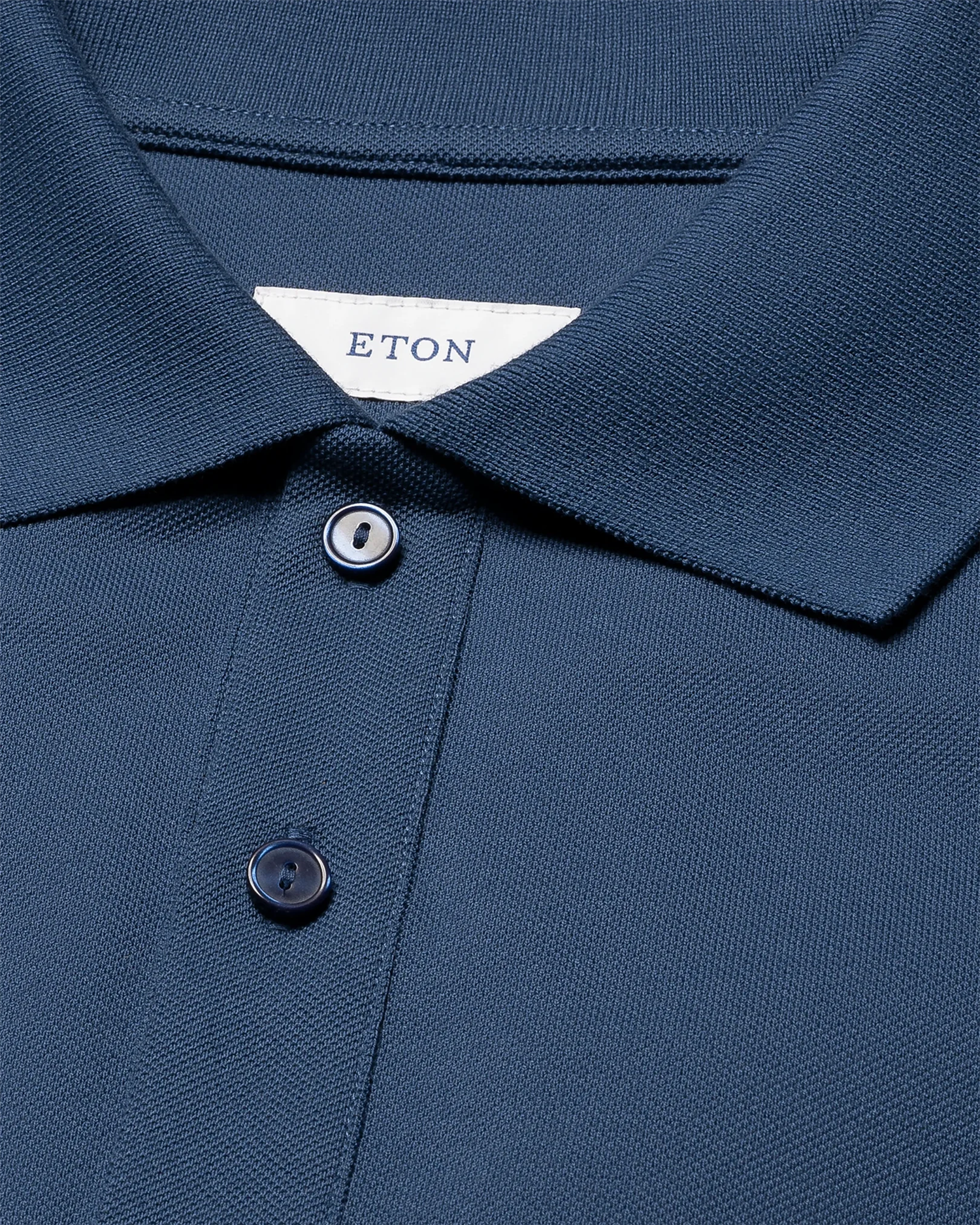 Pima Cotton Pique Polo T-Shirt Mid Blue