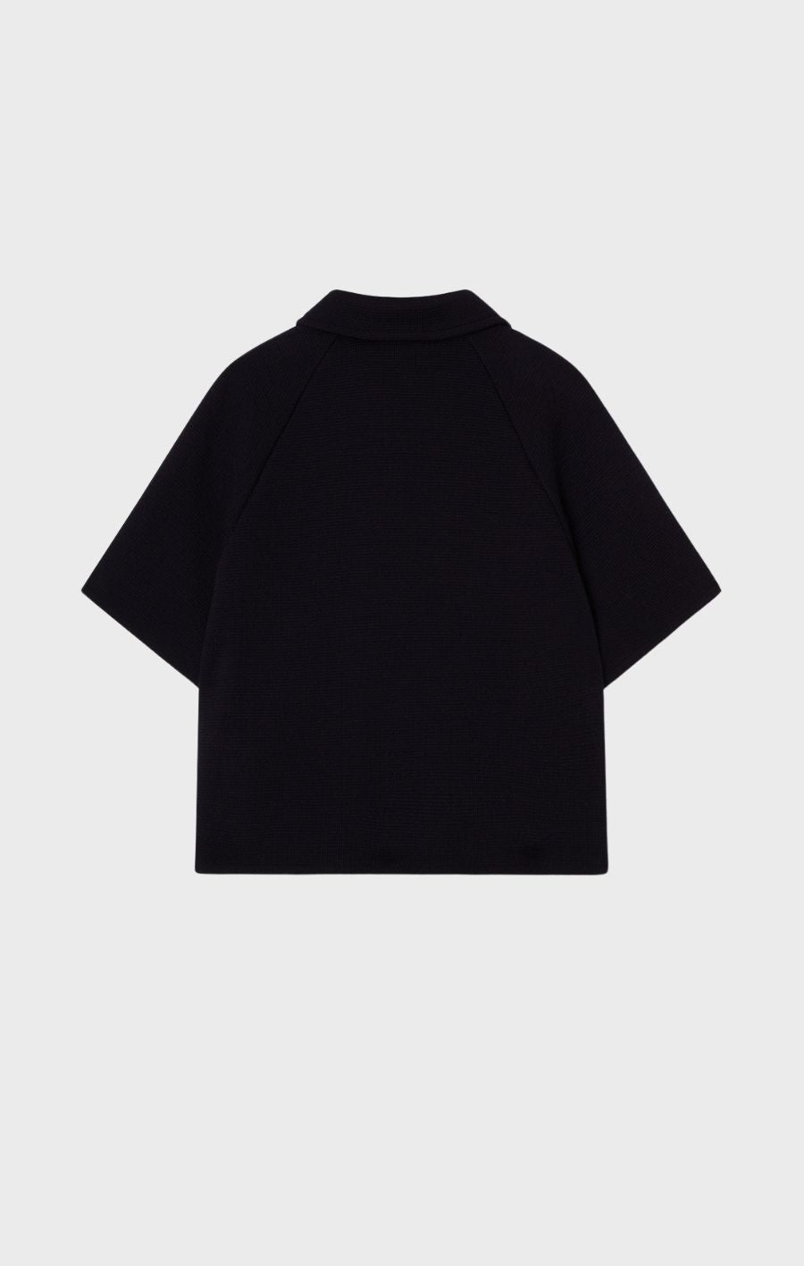 GERTRUDE SHORT WOOL CAPE Black