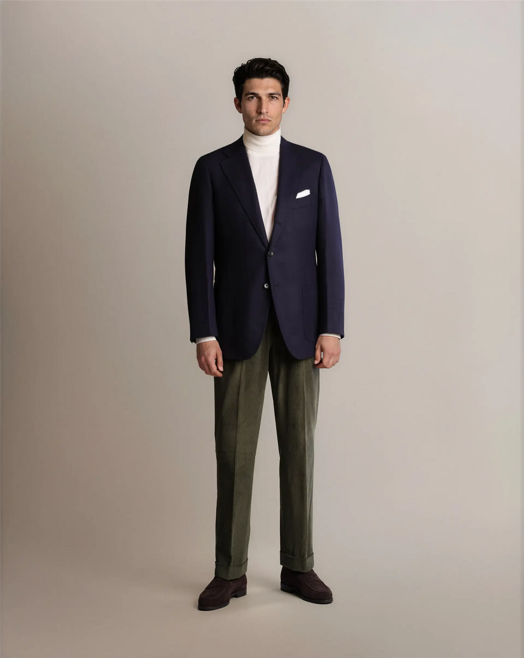Mod 2 Woollen Hopsack Blazer Navy
